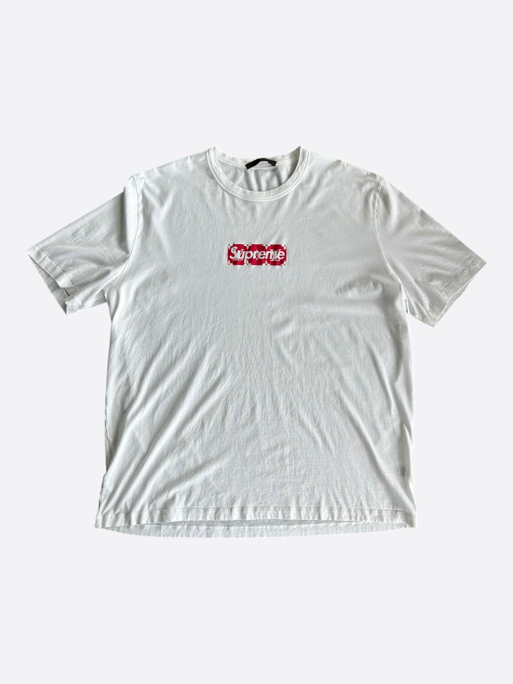Louis Vuitton Louis Vuitton Supreme White & Red Box Logo T-Shirt Size US XXL / EU 58 / 5 - 1 Thumbnail