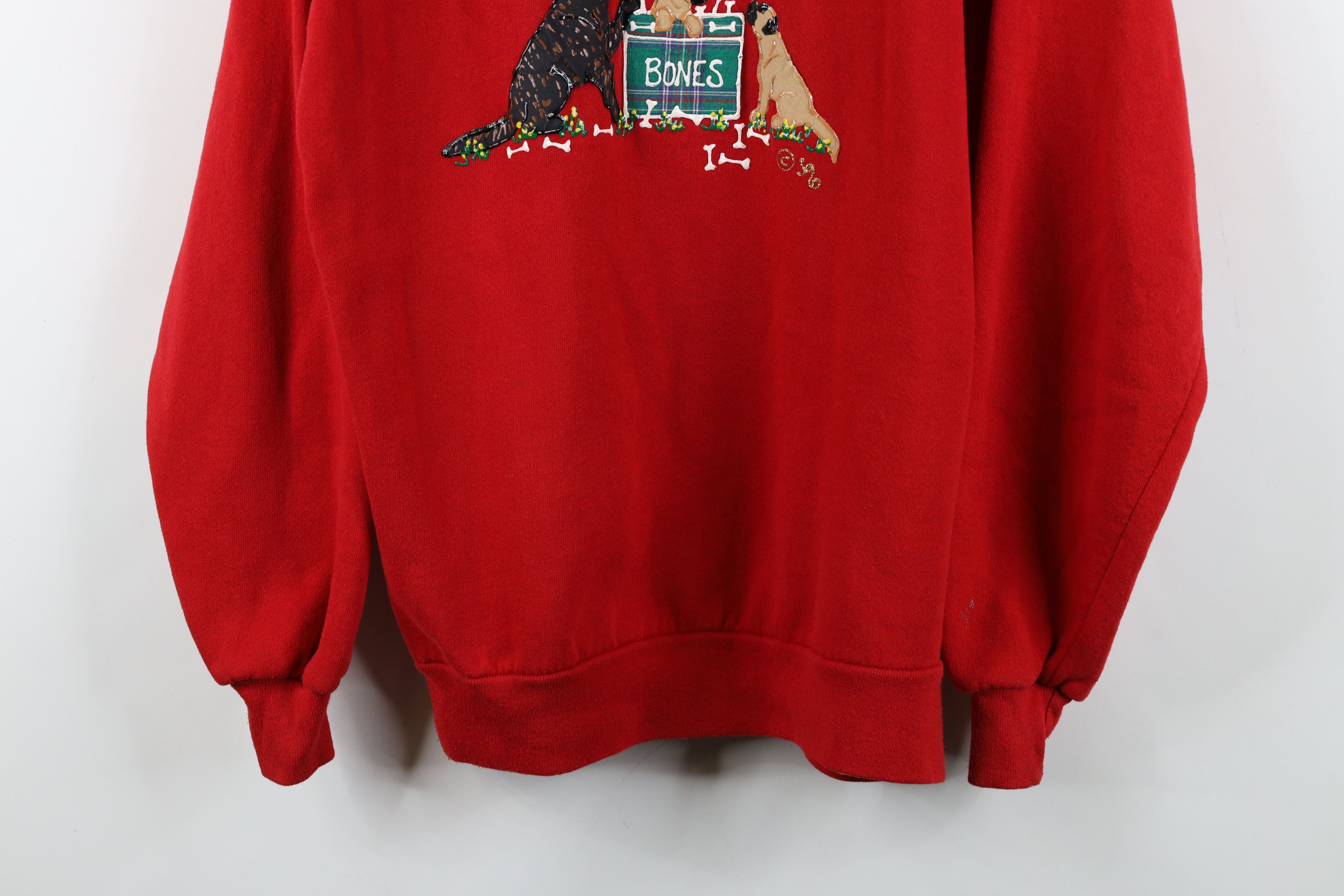 Vintage Vintage 90s Streetwear Paint Farmhouse Dog Puppy Sweatshirt Size L / US 10 / IT 46 - 3 Thumbnail