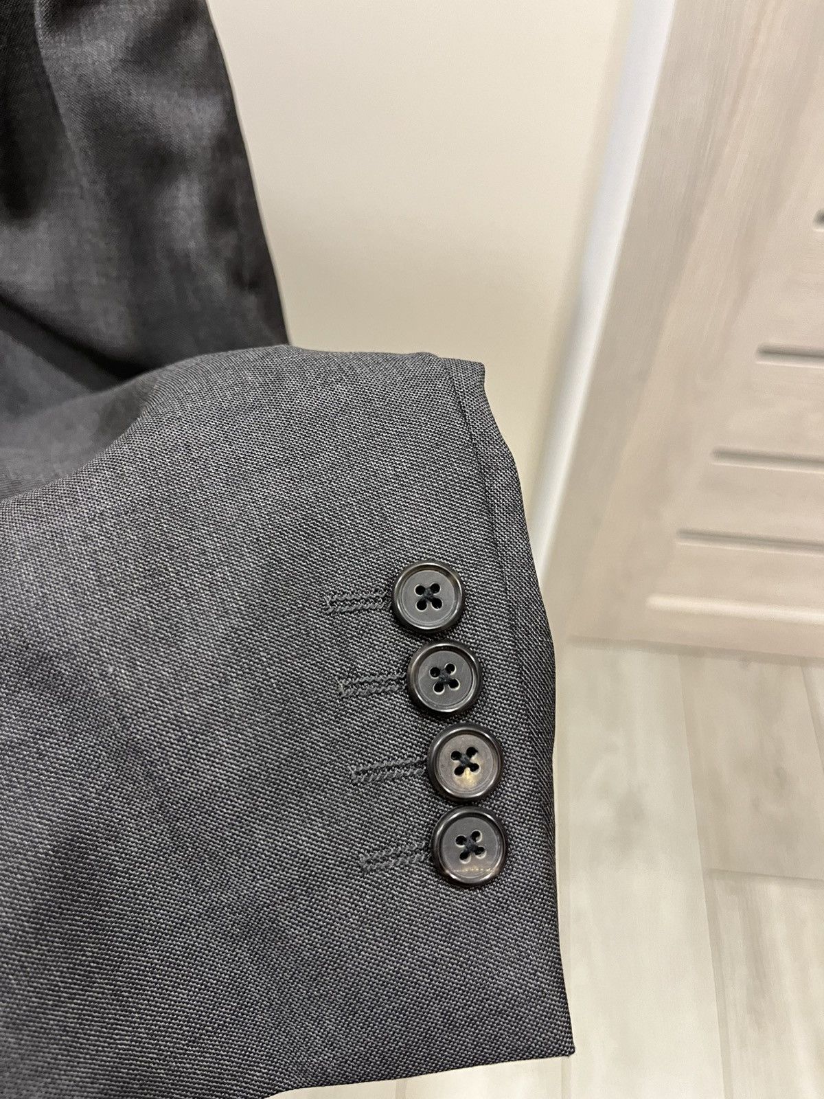 Gieves & Hawkes Claridge Navy Blue Striped Two Button Suit 46L Size 40R - 3 Thumbnail