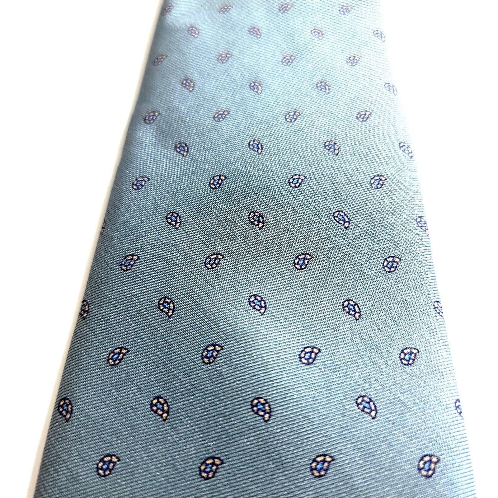Bert Pulitzer Bert Pulitzer USA Paisley Print Blue Short Skinny Silk Tie Size ONE SIZE - 2 Thumbnail