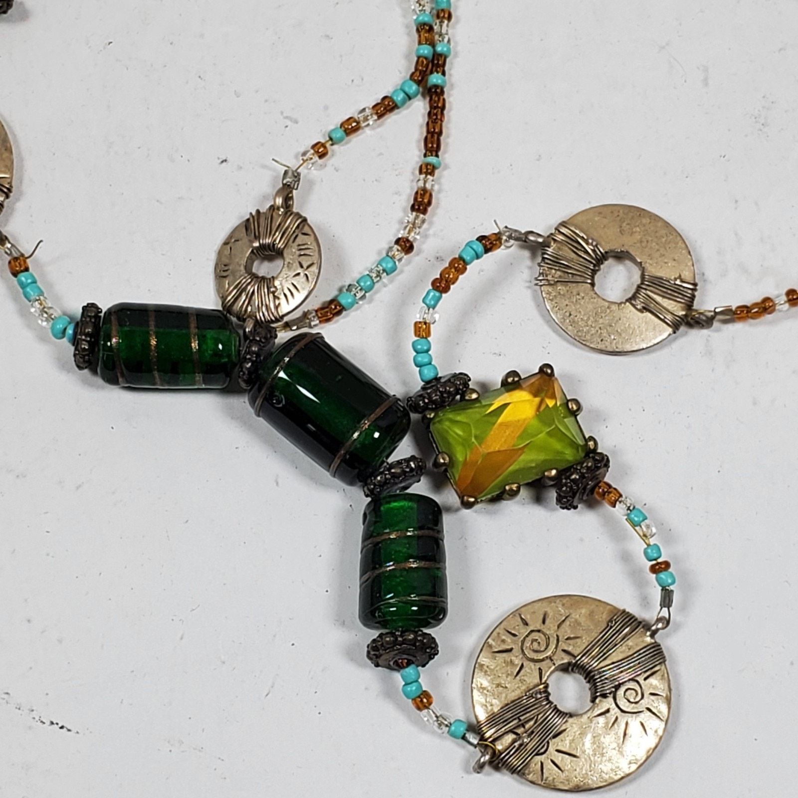 The Unbranded Brand Murano Glass Cloisonne Beaded Necklace Pullover 28 Inch Size ONE SIZE - 5 Thumbnail
