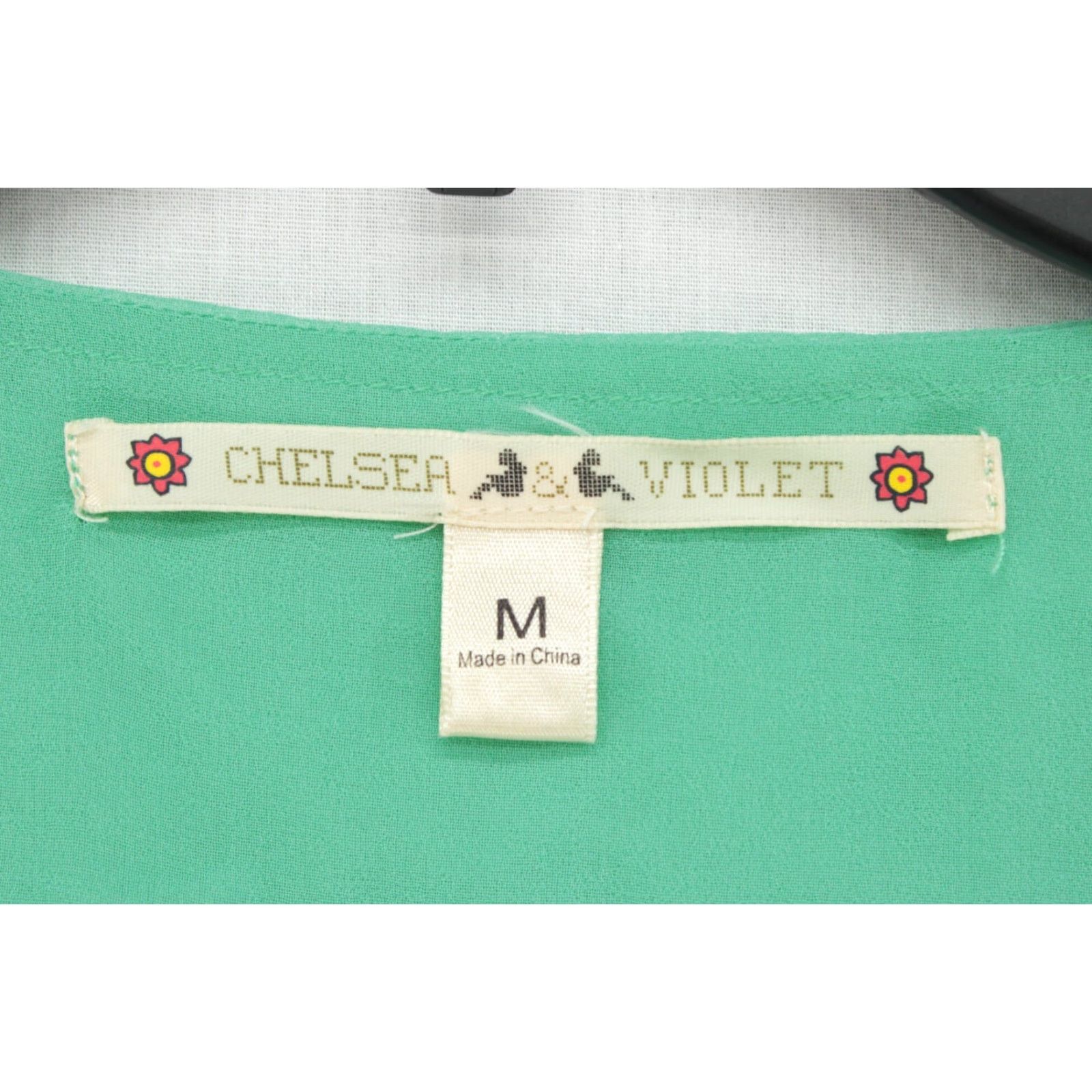 Vintage Chelsea & Violet Floral Embroidered Boho Poncho Top Women's Size M Green Shirt Size M / US 6-8 / IT 42-44 - 7 Thumbnail