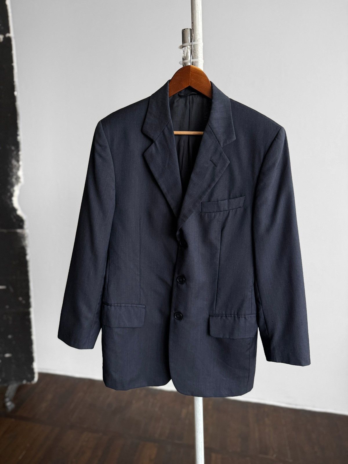 Other Berry Brian Mens Navy Marlaine Super 100 Wool Blazer Jacket Size 36S - 3 Thumbnail