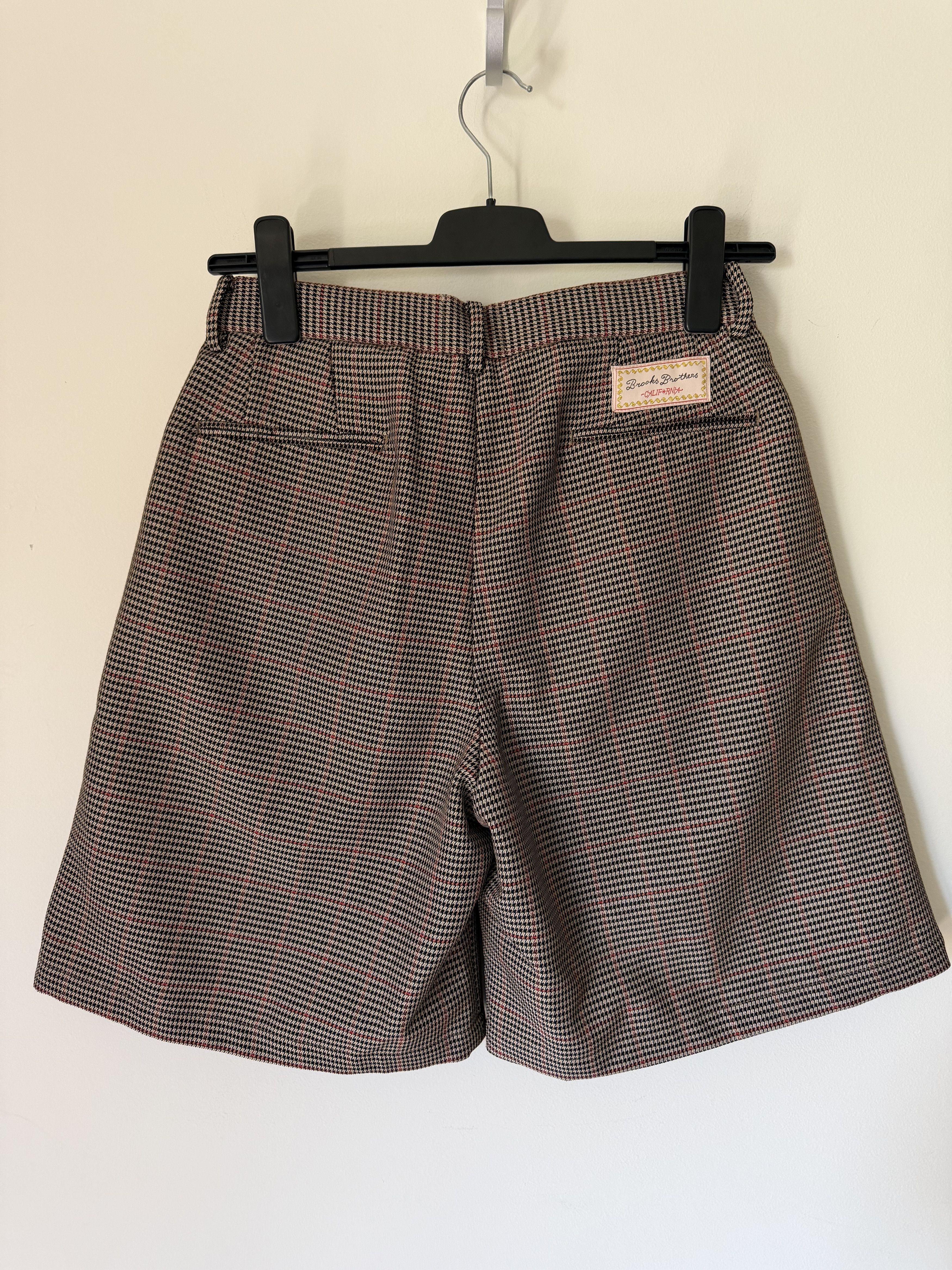 Brain Dead Brain Dead Brooks Brothers Houndstooth Pleated Shorts in Tan Size US 30 / EU 46 - 4 Thumbnail