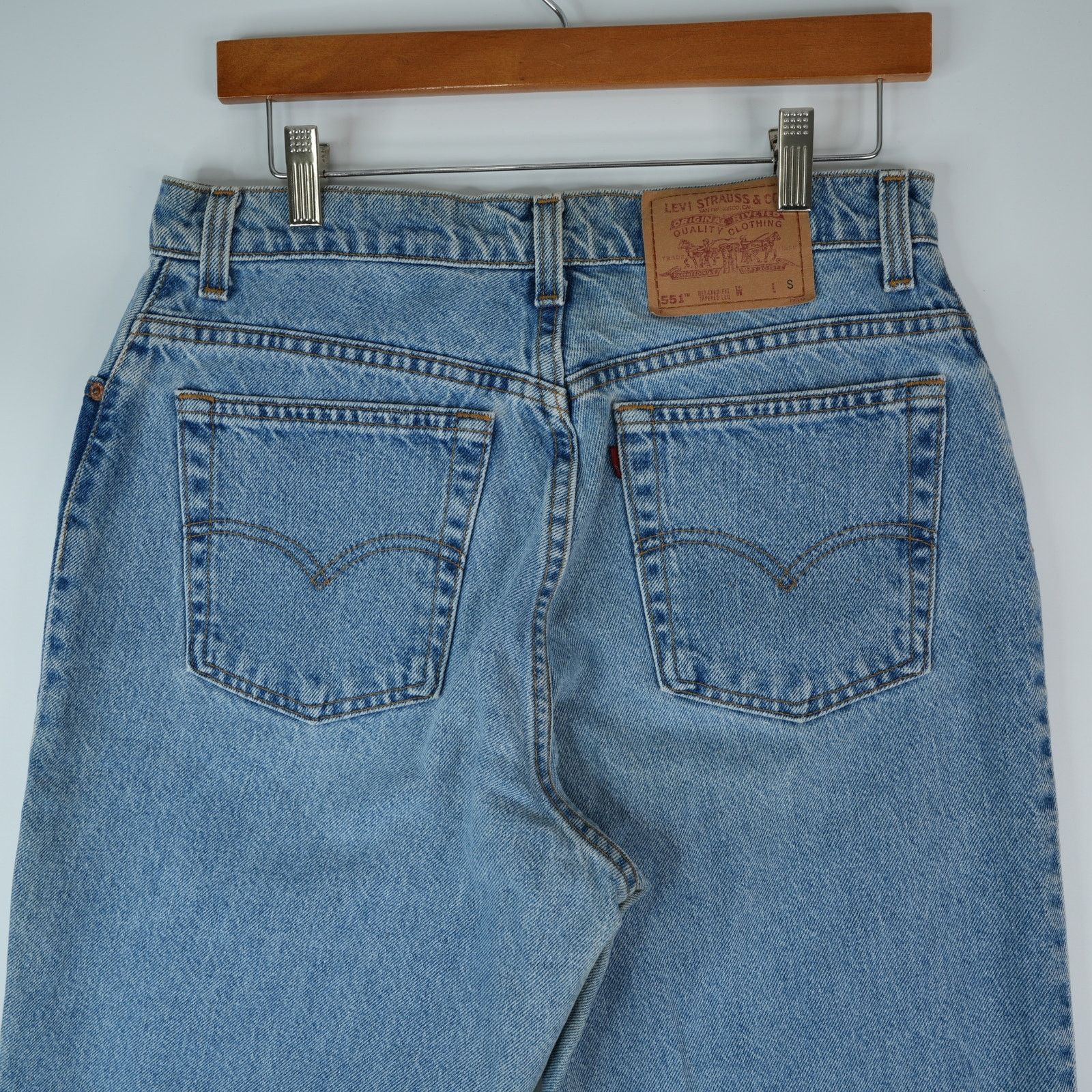 Levi's Vtg Levis 551 Jeans 12S (31x28.5) Relaxed Fit Tapered Leg Size 34" / US 12 / IT 48 - 4 Thumbnail