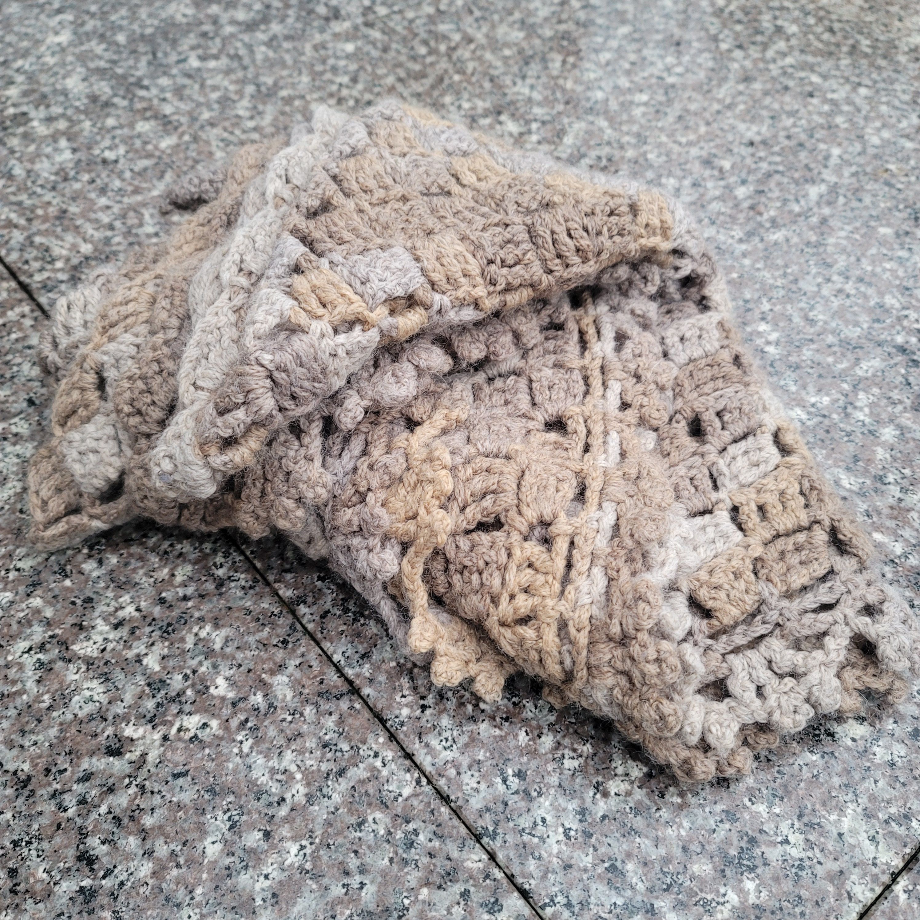 Handmade Crochet Hand-made boho scarf Size ONE SIZE - 6 Thumbnail