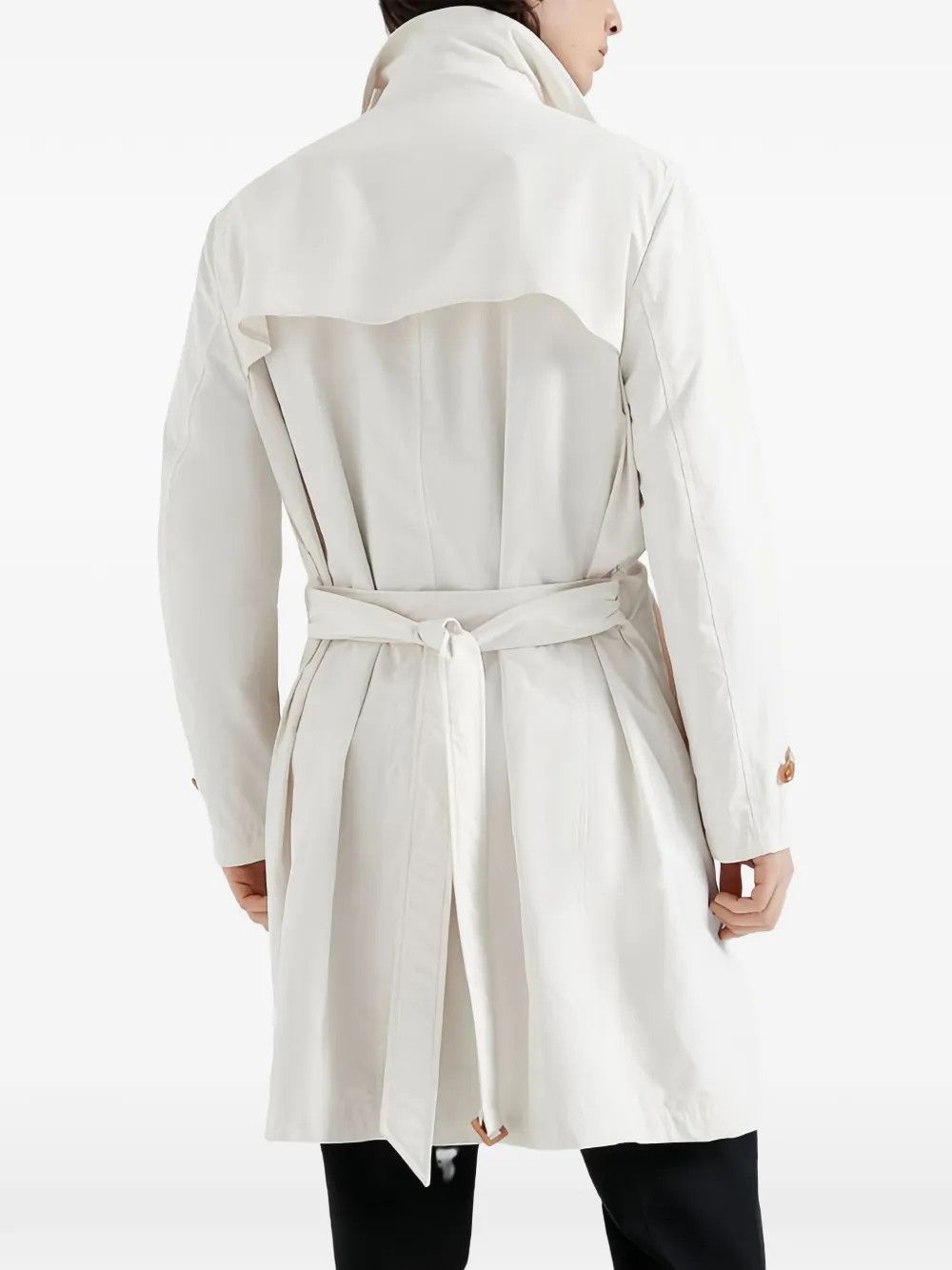 Brunello Cucinelli o1y0526 Trench Coat in Ivory Size US L / EU 52-54 / 3 - 3 Thumbnail