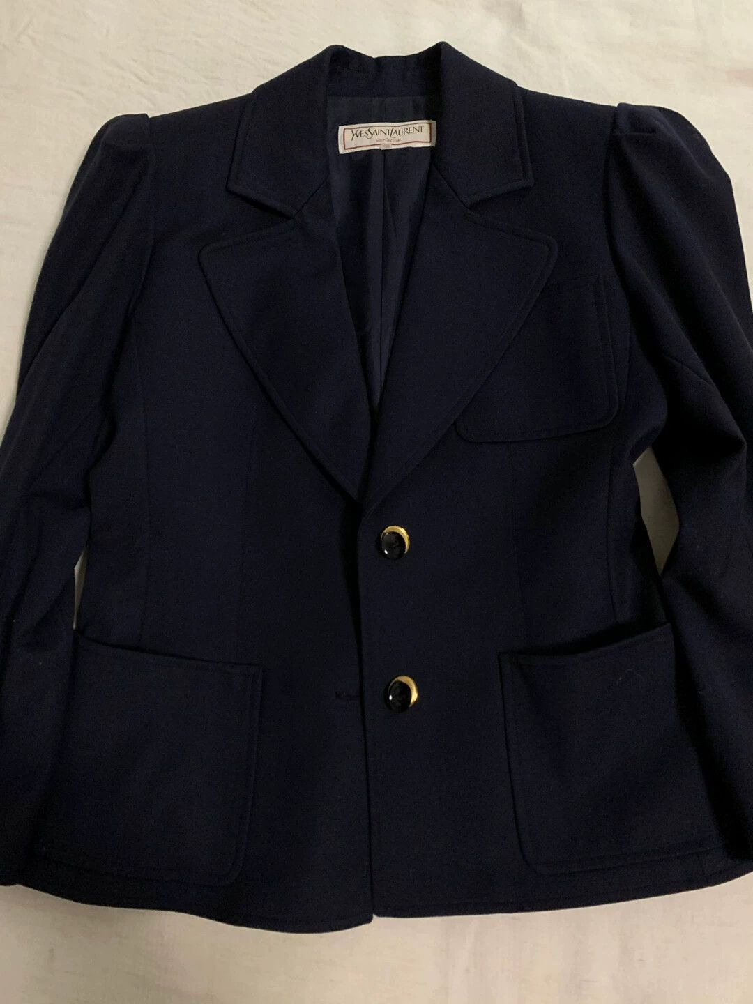 Yves Saint Laurent YSL Vintage Old Money Floral Bud Tailored Blazer Size M / US 6-8 / IT 42-44 - 7 Thumbnail