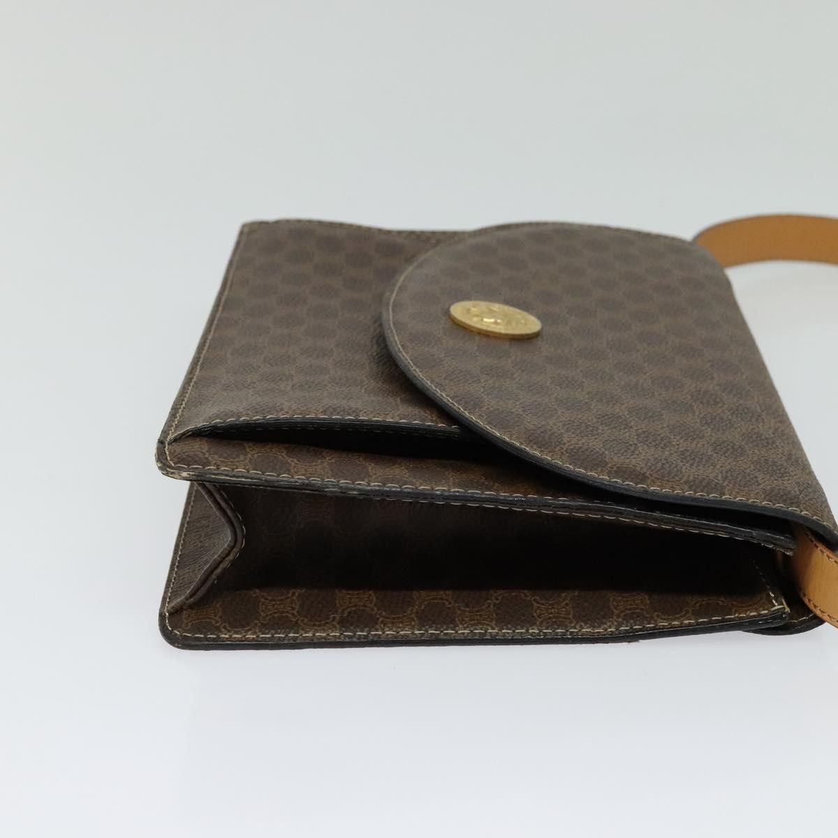 Celine CELINE Macadam Canvas Shoulder Bag Pvc Leather Brown Gold Size ONE SIZE - 5 Thumbnail