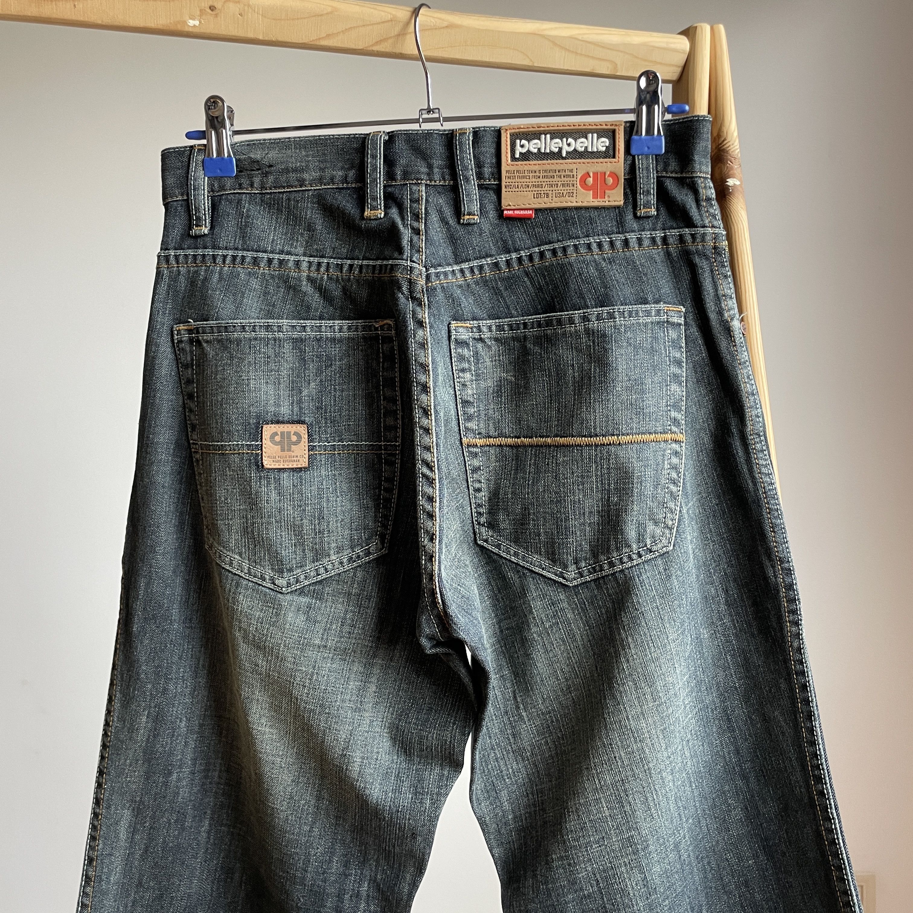 Pelle Pelle Pelle Pelle Vintage Y2K Baggy Wide Leg Washed Denim Size US 30 / EU 46 - 4 Thumbnail