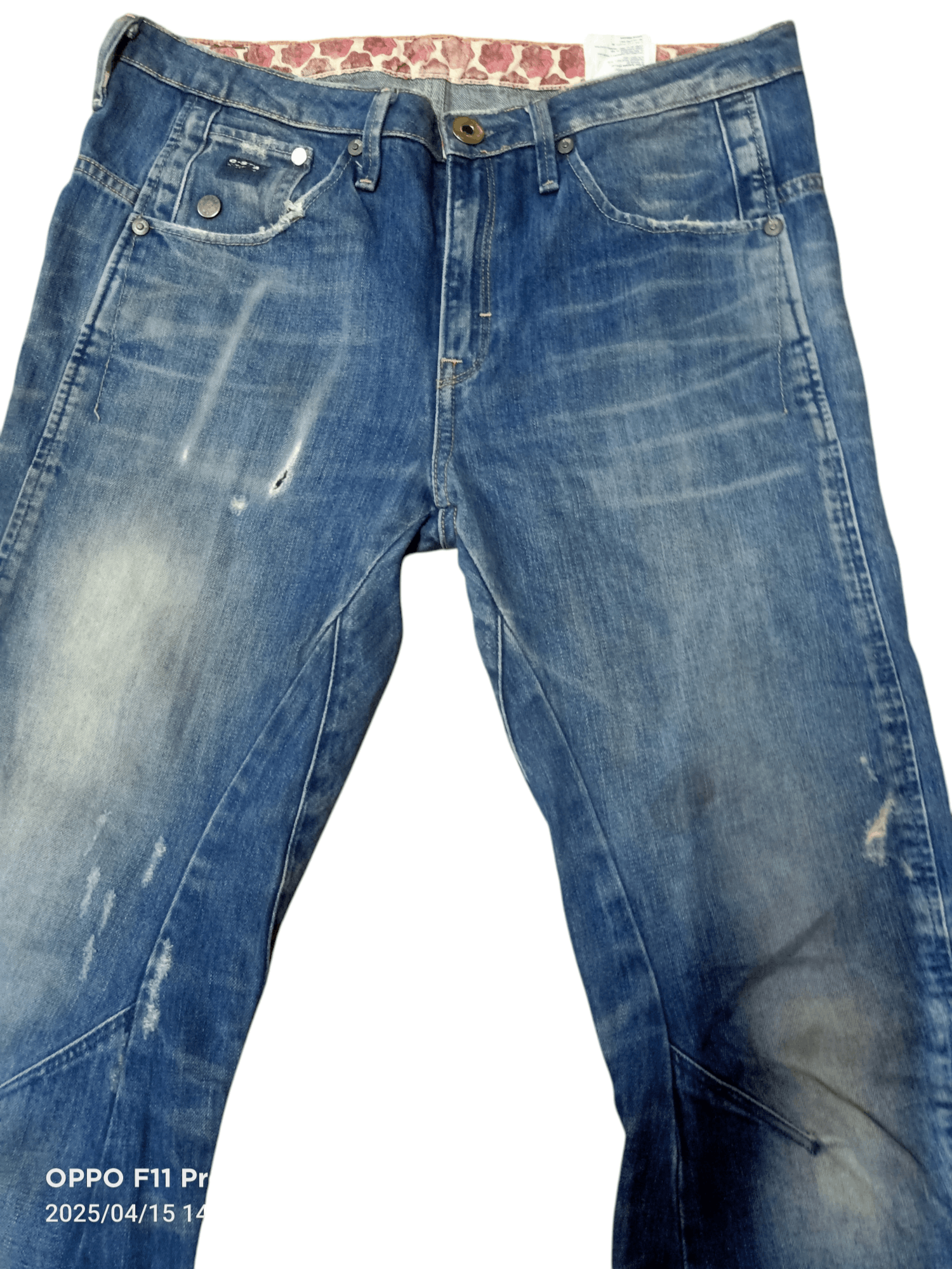 G-Star × Vintage Gstar Slim Fit Straight Curve Denim Distressdenim Size US 31 - 2 Thumbnail
