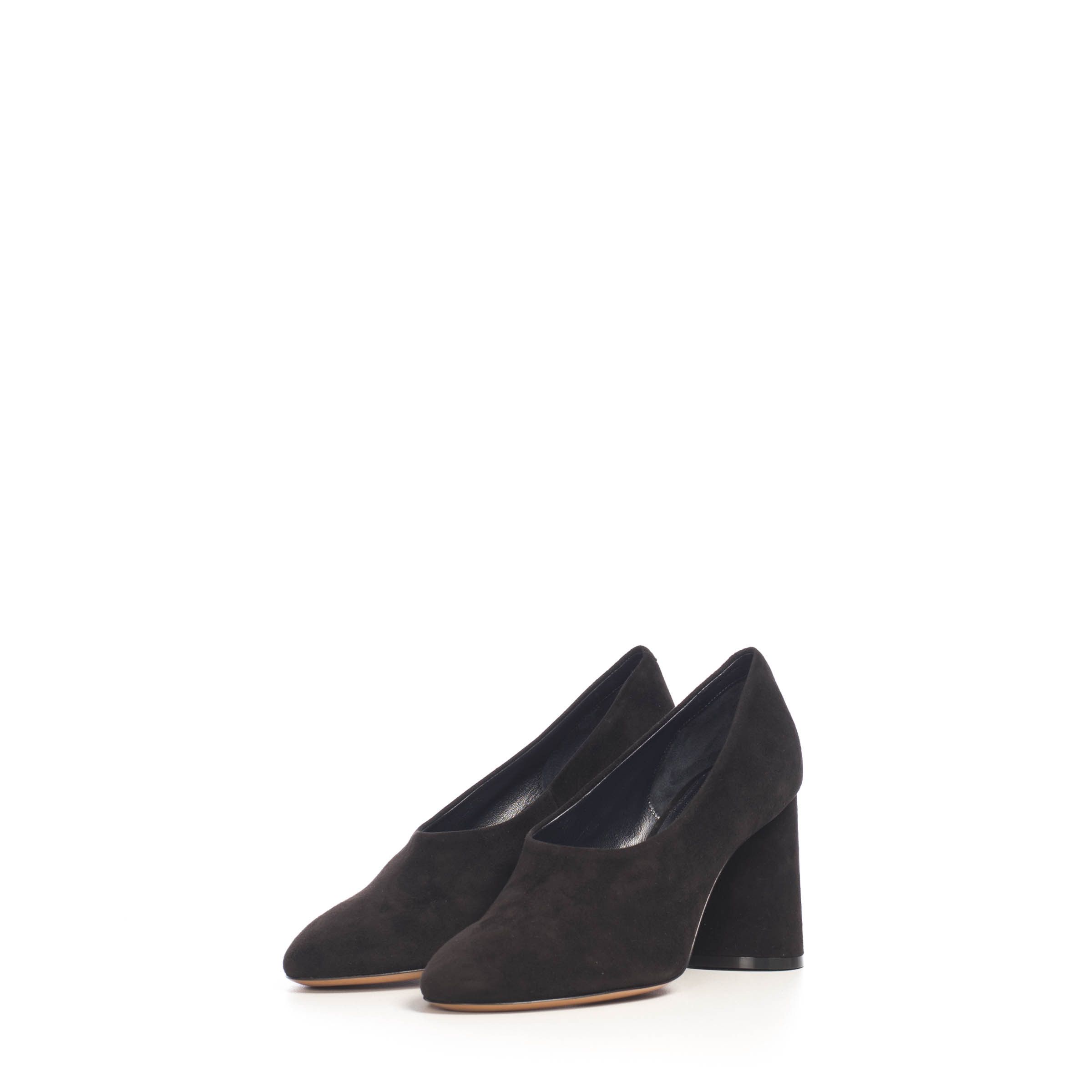 Celine Black Suede Elliptic Heel High Décolleté Pump Size US 5 / IT 35 - 3 Thumbnail