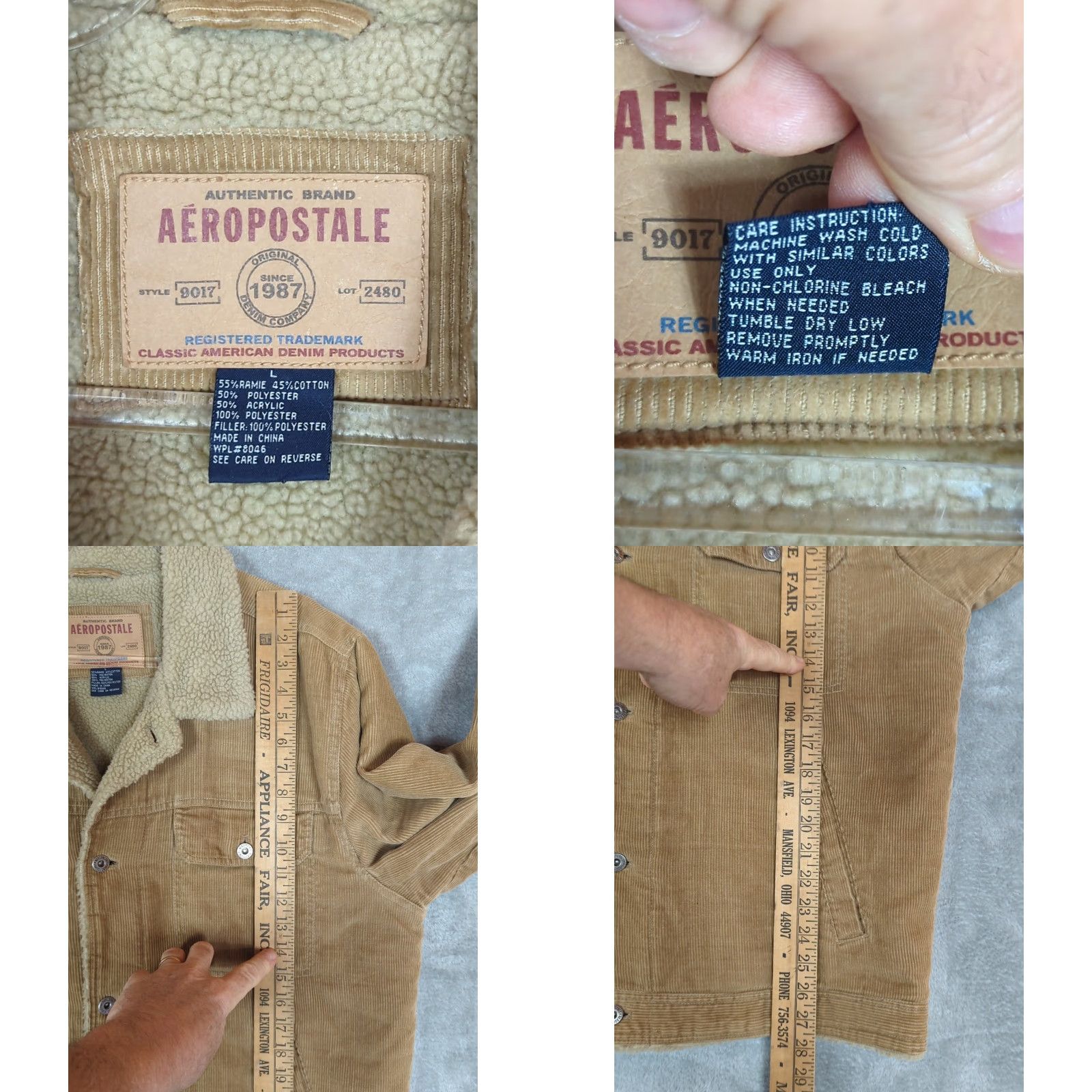 Vintage VINTAGE Aeropostale Jacket Mens L Brown Corduroy Sherpa Lined Trucker Jacket Size US L / EU 52-54 / 3 - 8 Thumbnail