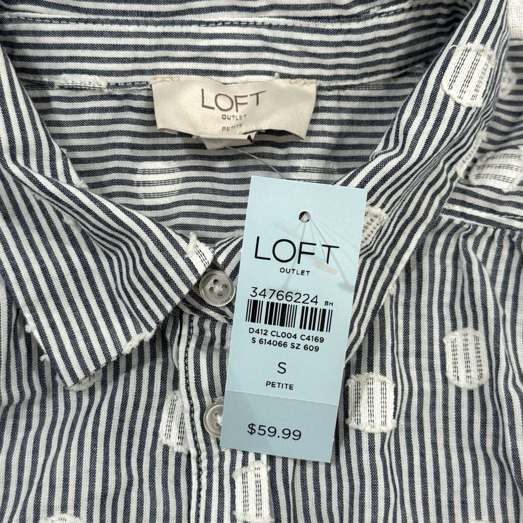 Loft LOFT Blouse Top Women’s Small Sleeveless Collared Strappy Sleeve V-Neck Floral Overlay Black Size S / US 4 / IT 40 - 2 Thumbnail