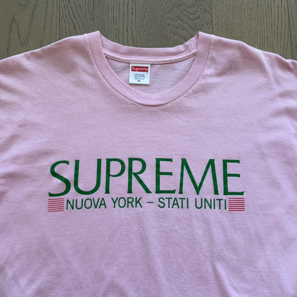 Supreme Supreme “Nuova York” T-Shirt - Light Pink - Size XL - FW20 Size US XL / EU 56 / 4 - 7 Thumbnail