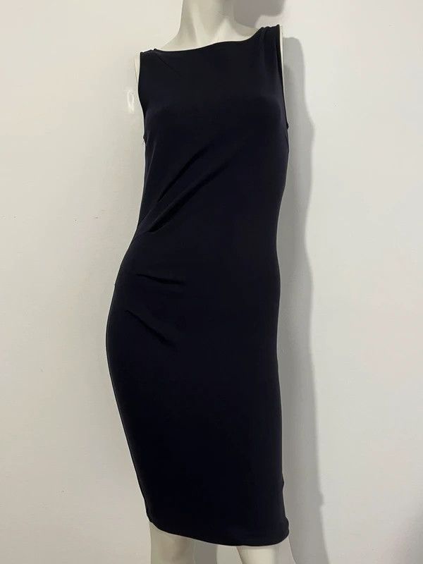 Patrizia Pepe Patrizia Pepe black draped dress viscose Size M / US 6-8 / IT 42-44 - 1 Thumbnail
