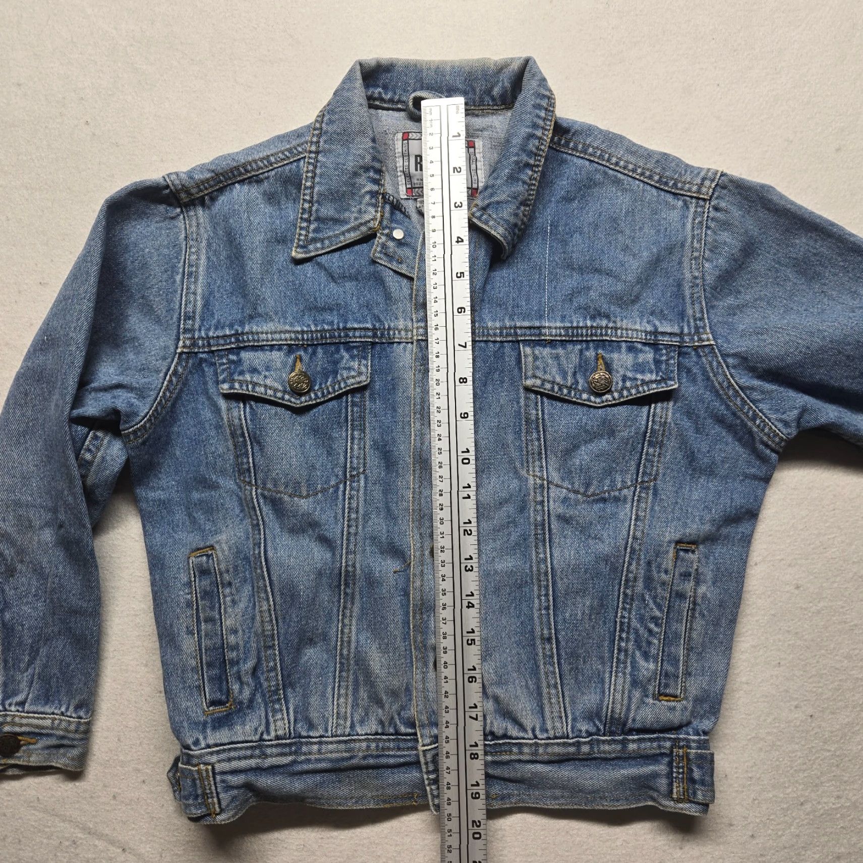 Denime VINTAGE Repage Denim Jean Jacket Crop Long Sleeve Adult Women's Size L Large Size L / US 10 / IT 46 - 6 Thumbnail