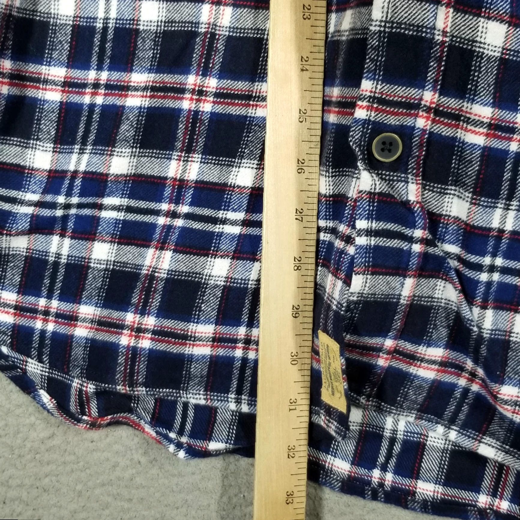 Vintage VINTAGE JACHS Flannel Shirt Mens Large Tall Navy Blue Red Plaid Long Sleeve Button-Up Size US L / EU 52-54 / 3 - 5 Thumbnail