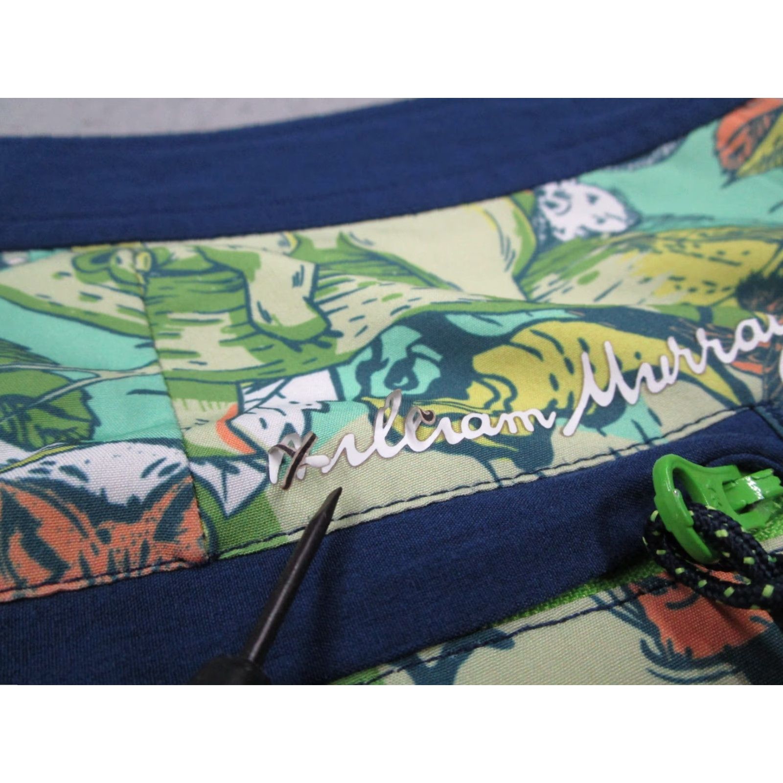Vintage William Murray Shorts Mens 34 Green AOP Animals 8" Swim Trunks Resort Size US 34 / EU 50 - 3 Thumbnail