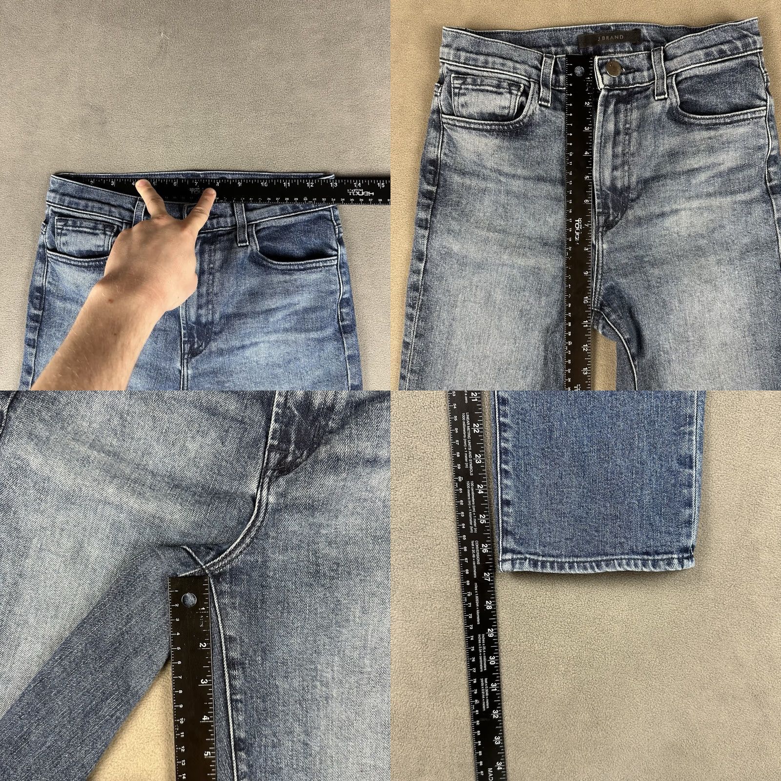 J Brand J Brand Jeans Women's 26 Blue Denim Jules Amica Straight Fit High Rise EUC Jeans Size 26" / US 2 / IT 38 - 9 Thumbnail