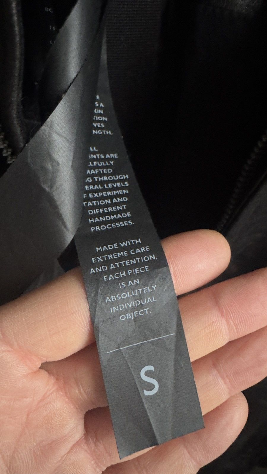 Boris Bidjan Saberi Leather Ninja Hoodie Size S fits M Size US S / EU 44-46 / 1 - 4 Thumbnail