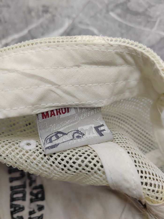 Japanese Brand Vintage Maru Jeans Traditional University Trucker Cap Hat Size ONE SIZE - 5 Thumbnail