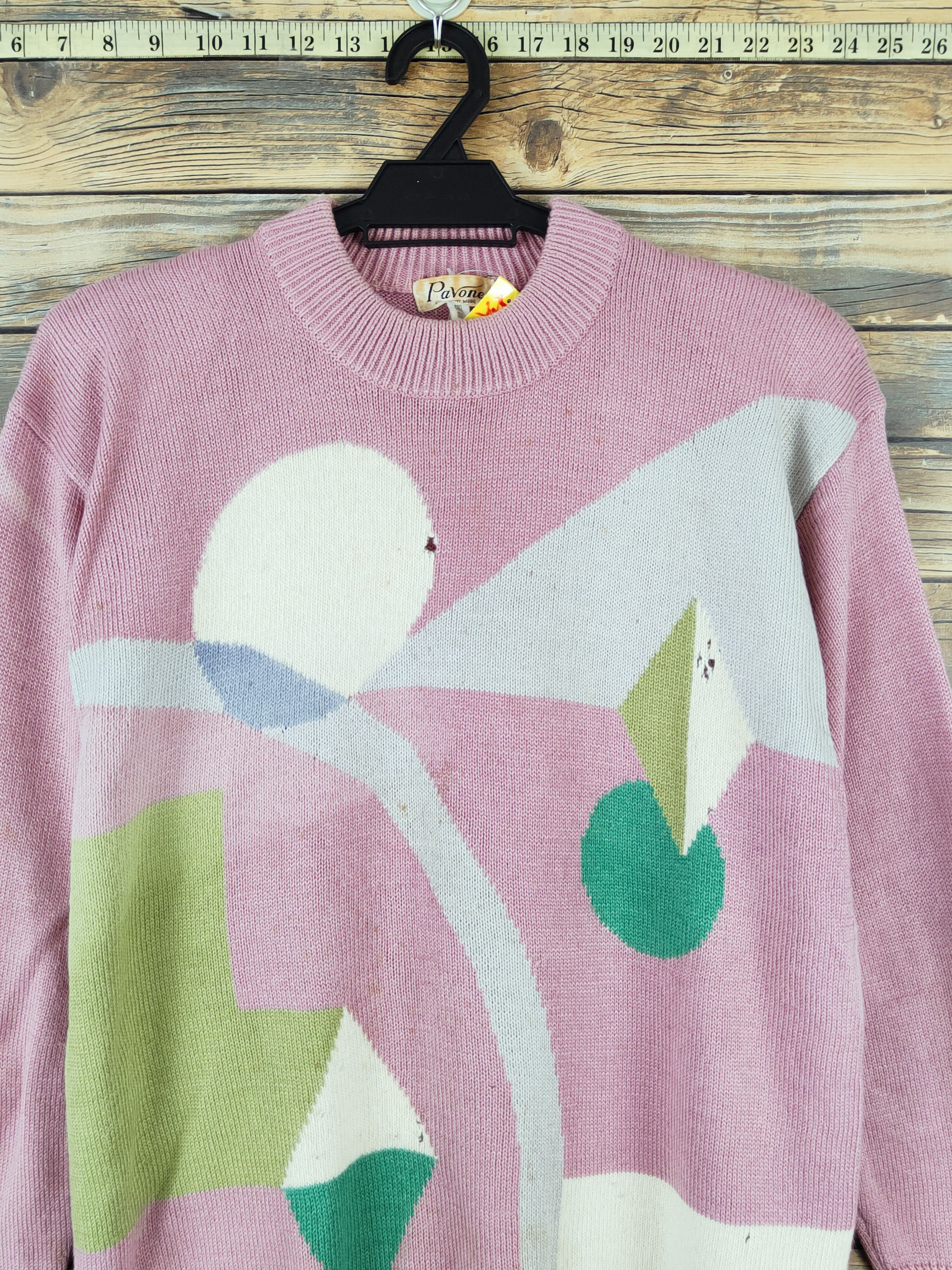 Homespun Knitwear × Japanese Brand × Vintage Pavone Pink Knitwear Sweatshirts #W997 Size M / US 6-8 / IT 42-44 - 3 Thumbnail