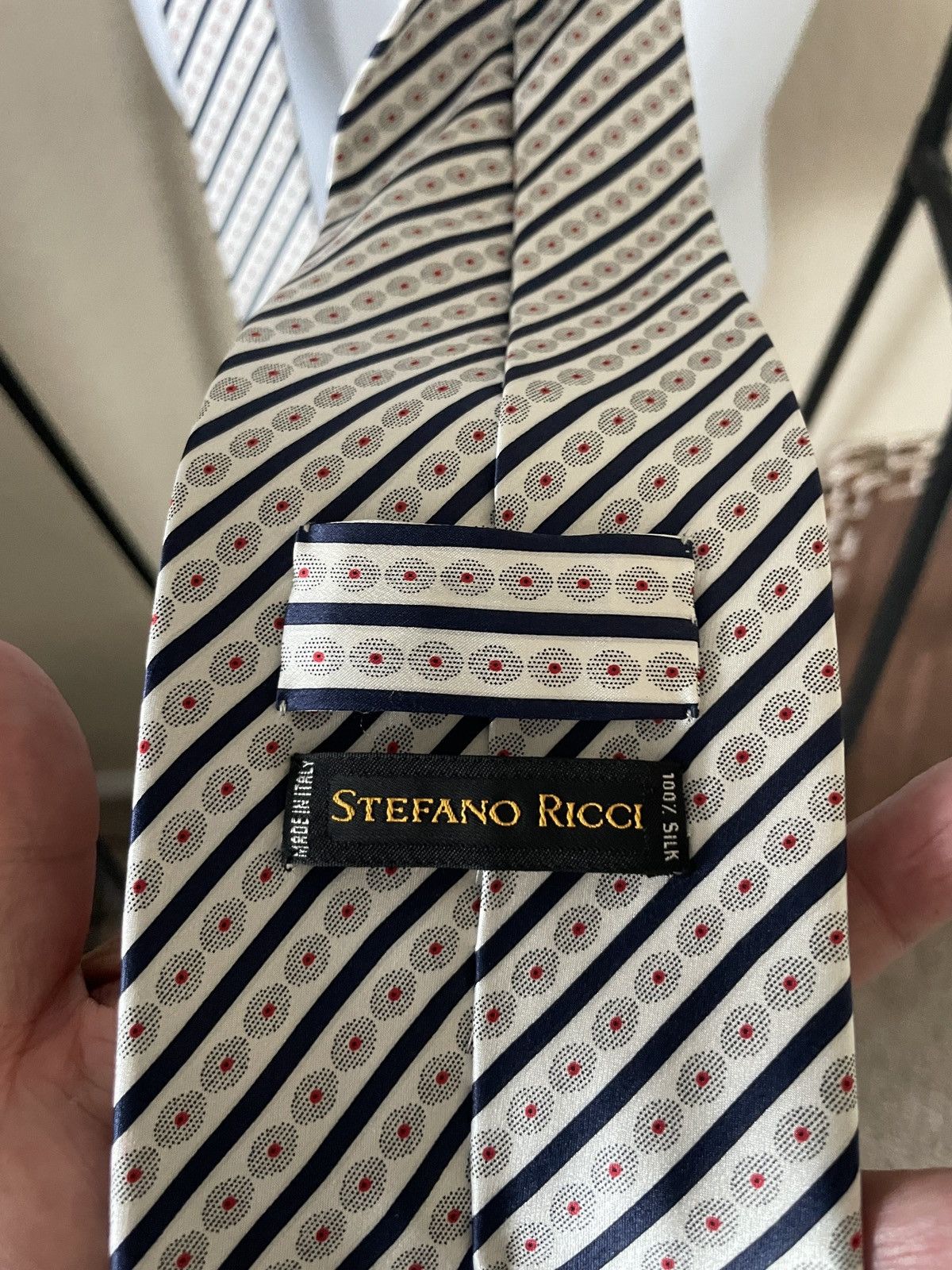 Stefano Ricci Striped Silk Tie Size ONE SIZE - 8 Thumbnail
