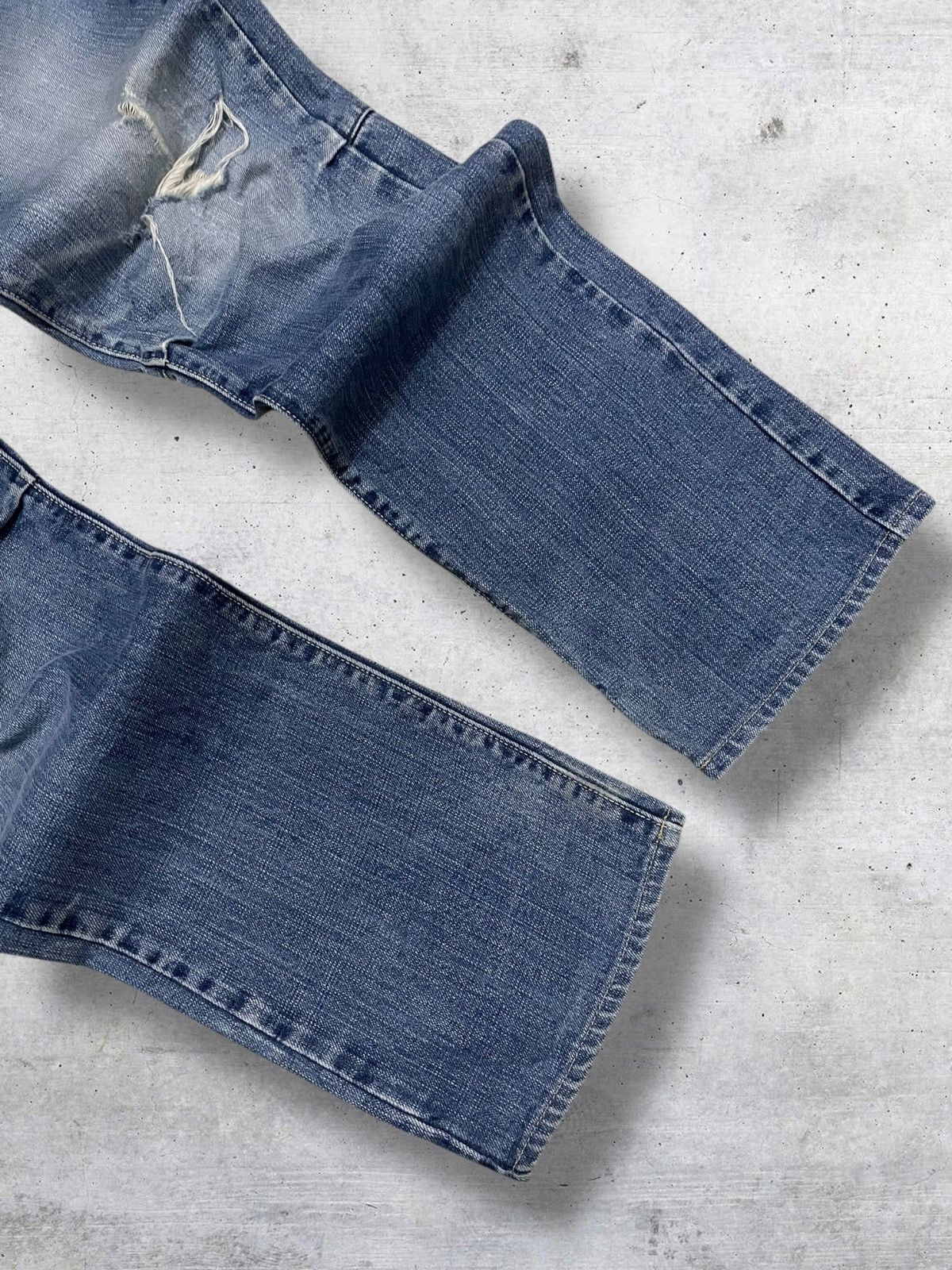 Japanese Brand VINTAGE STUDIO ECRU 90S JAPAN DESIGNER RARE DISTRESSED DENIM Size US 32 / EU 48 - 5 Thumbnail