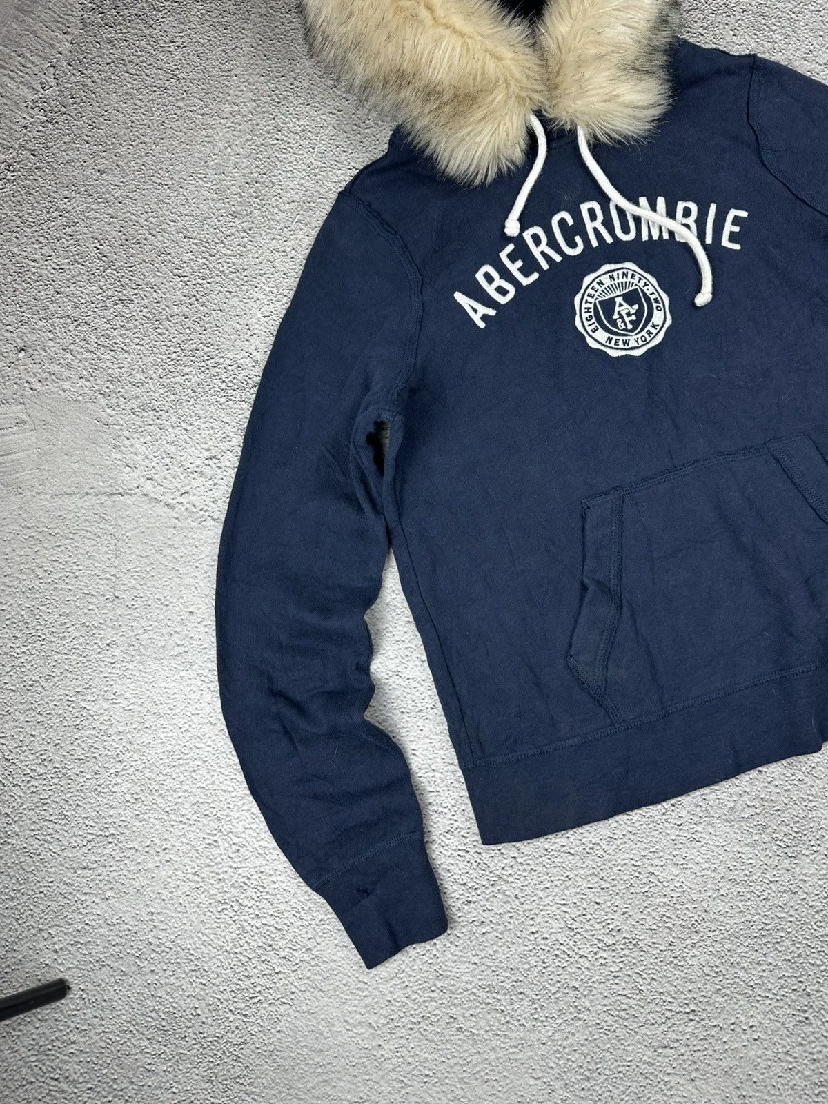 Abercrombie & Fitch Vintage Abercrombie Fitch Fur Fuzzy Hoodie Y2K Faded LGB Size M / US 6-8 / IT 42-44 - 3 Thumbnail