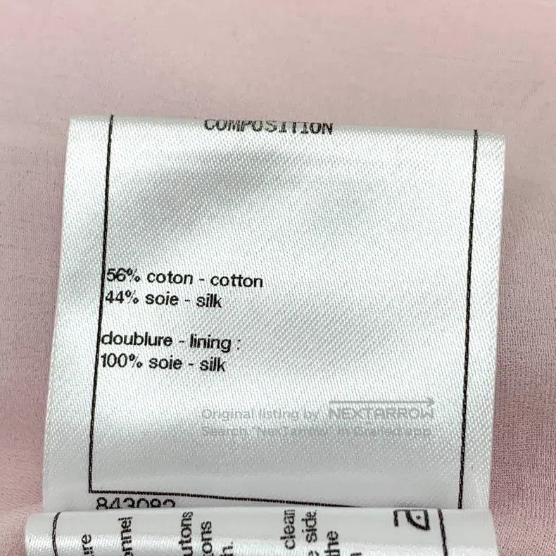 Chanel Light pink cotton lapel single-breasted long-sleeve