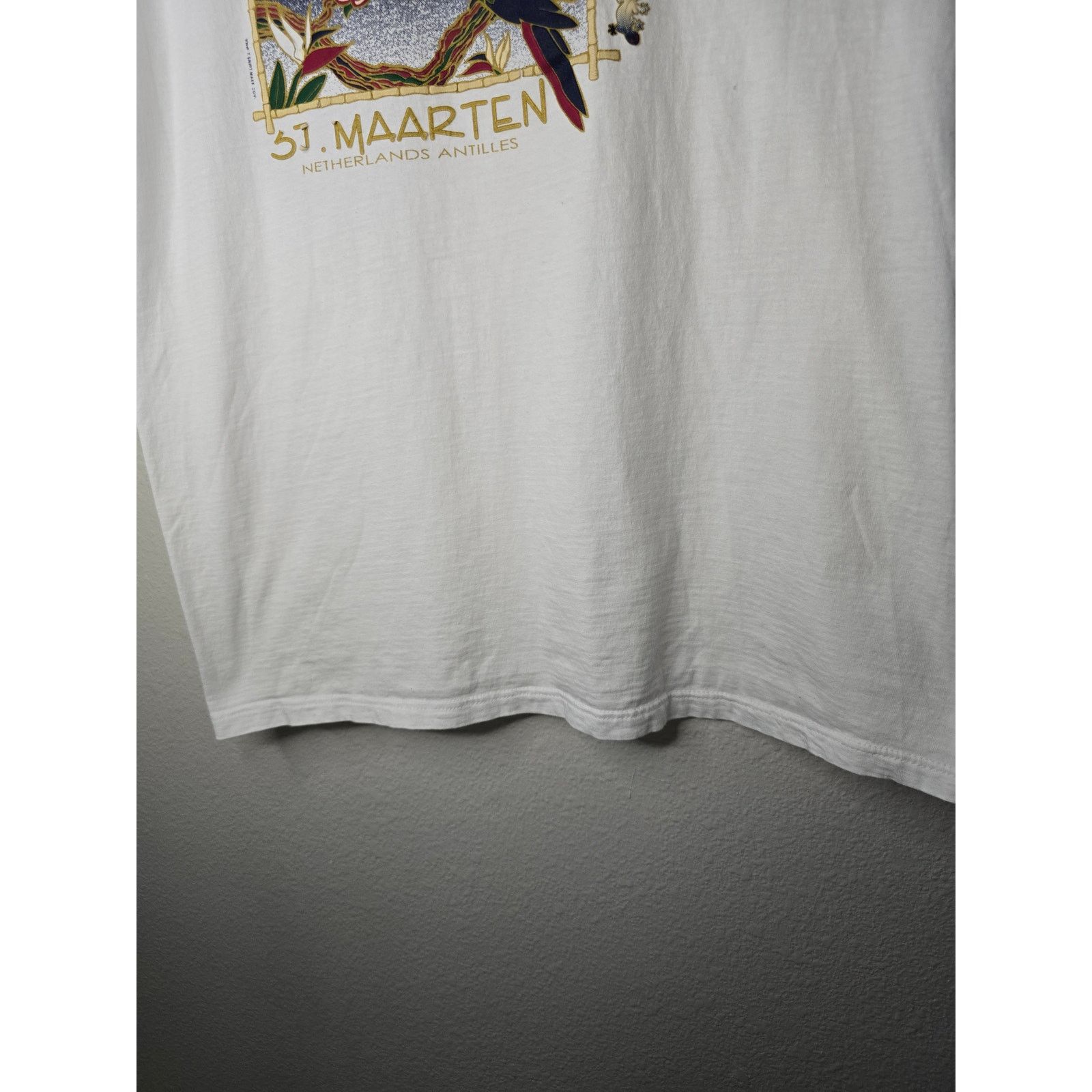 Vintage Vintage ST. Maarten Shirt Netherland Antilles 2XL White Tee Size US XXL / EU 58 / 5 - 5 Thumbnail