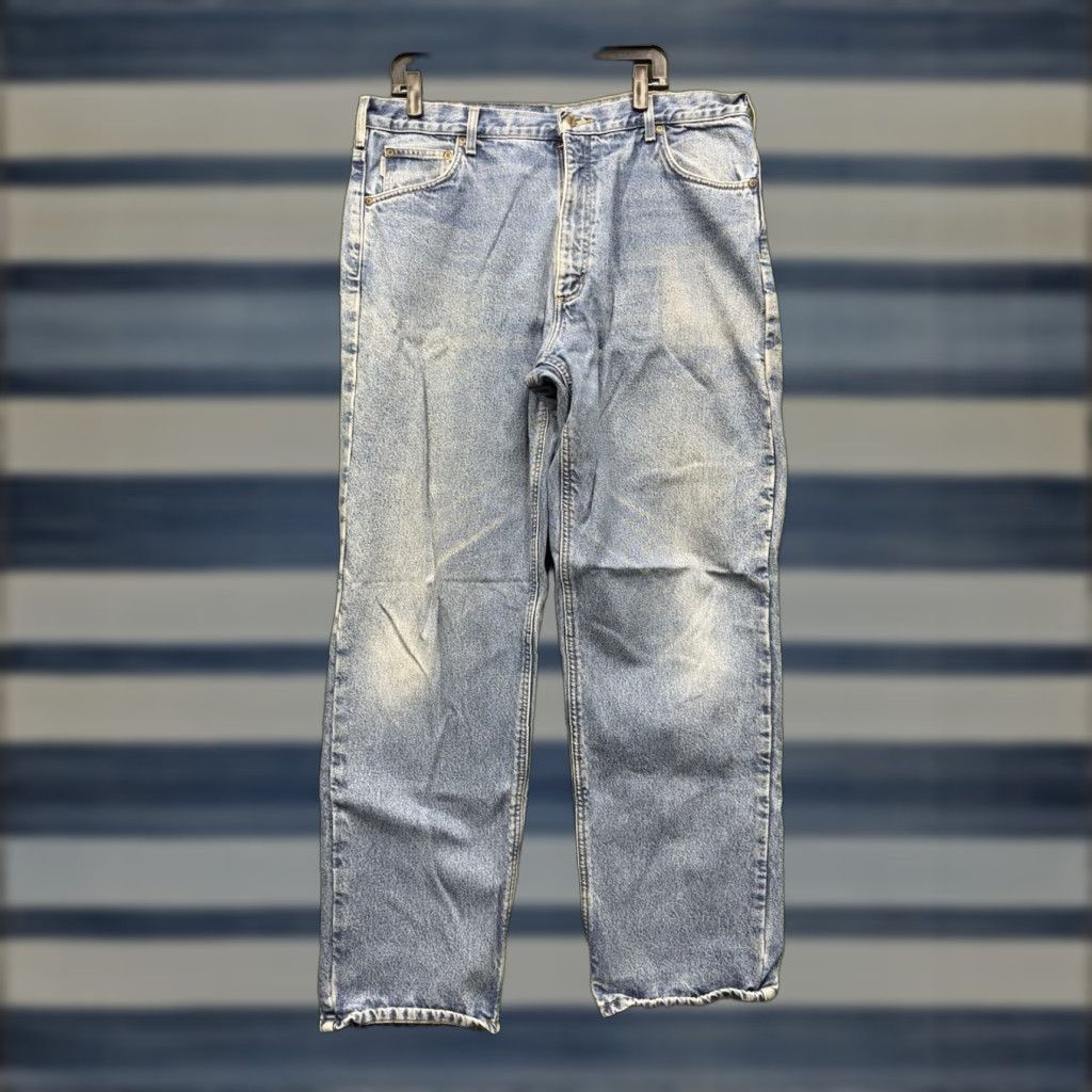 Carhartt Carhartt Jeans Mens 40x34 Relaxed Fit Denim Workwear B172 DST Flannel Lined Blue 90s Logo Workwear Mens Jeans Size US 40 / EU 56 - 1 Thumbnail