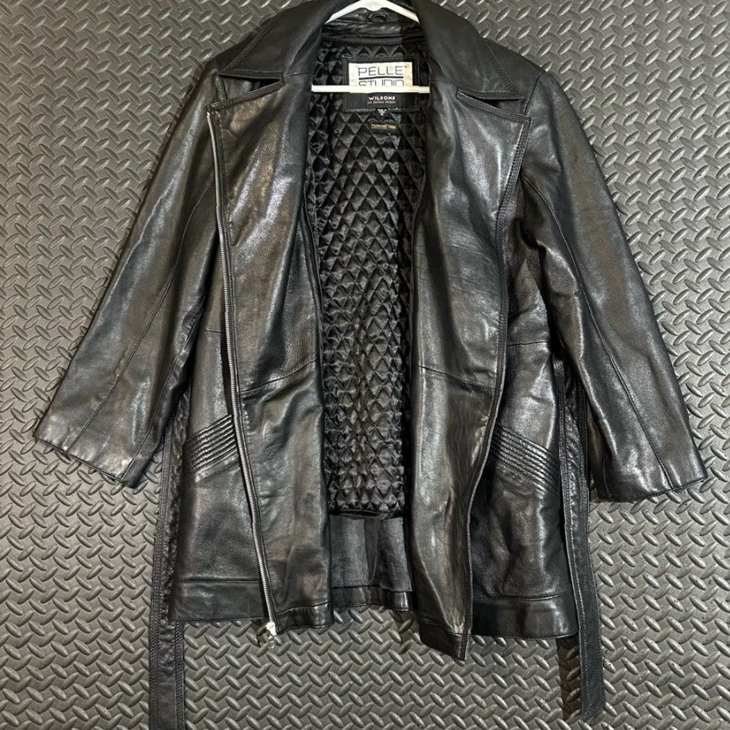 Vintage VINTAGE Wilsons Pelle Studio Leather Jacket Belted Thinsulate Insulation Women's M Black Jackets Womens M Leather Belted Thinsulate Insulation Size M / US 6-8 / IT 42-44 - 3 Thumbnail