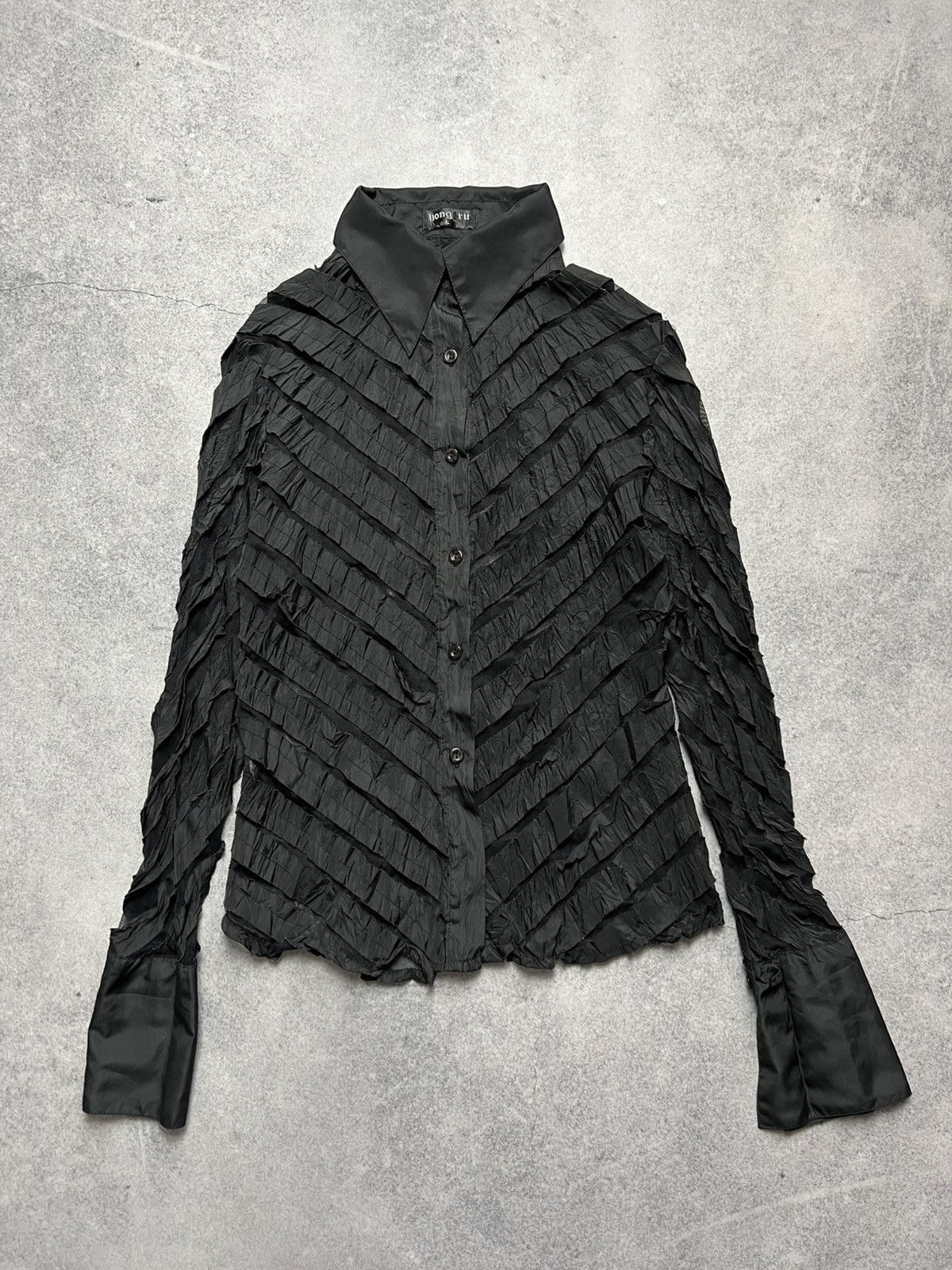 Japanese Brand Y2K Alt Gothic Rick Owens Style Western Button Up Shirt Size L / US 10 / IT 46 - 1 Thumbnail