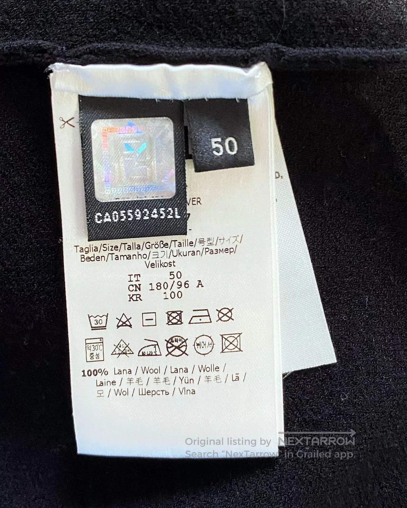 Fendi Fendi Wool Knit Zip. Size US L / EU 52-54 / 3 - 6 Thumbnail