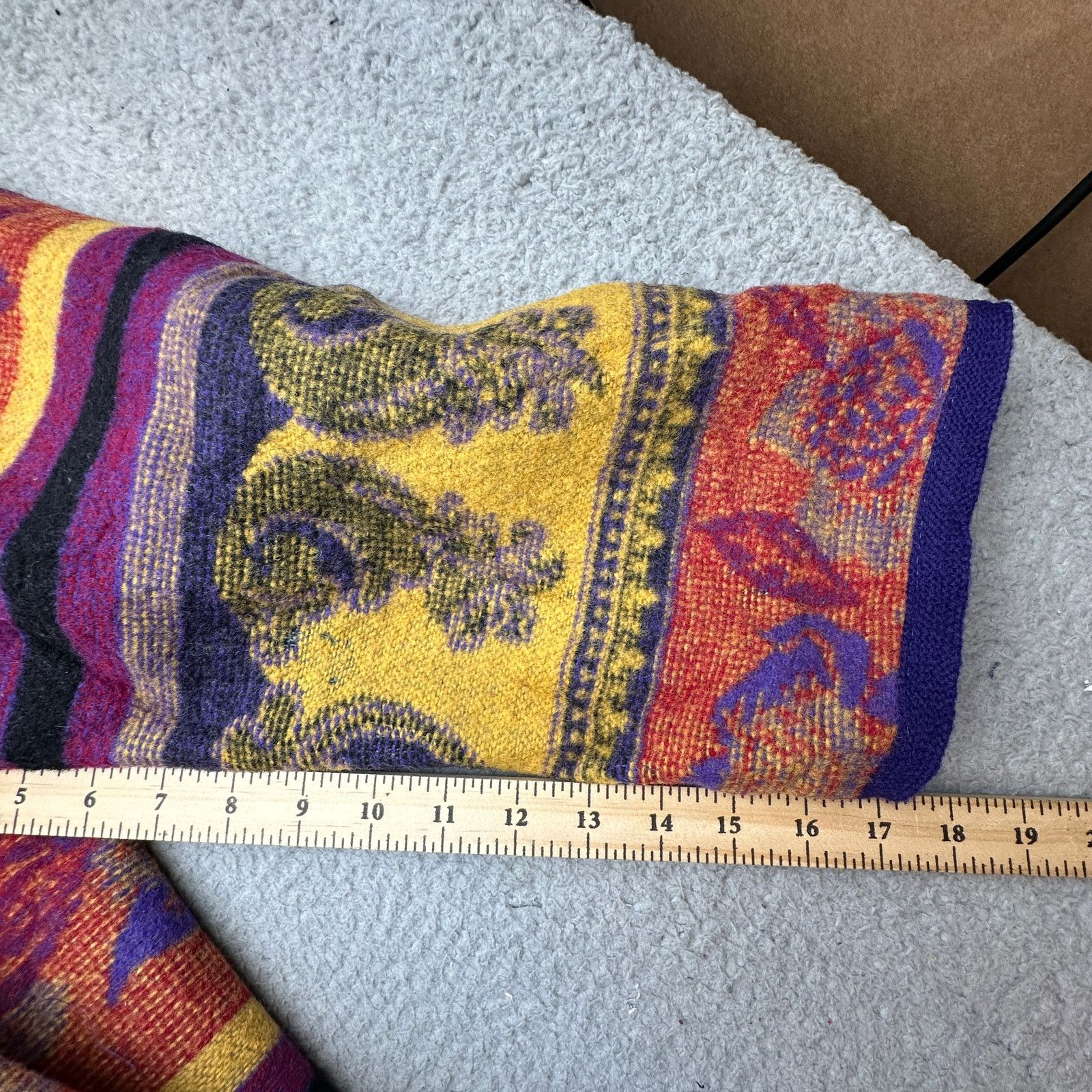 Other VTG Gallery Wool Pea Coat Women Medium Psychedelic Bohemian Size M / US 6-8 / IT 42-44 - 6 Thumbnail