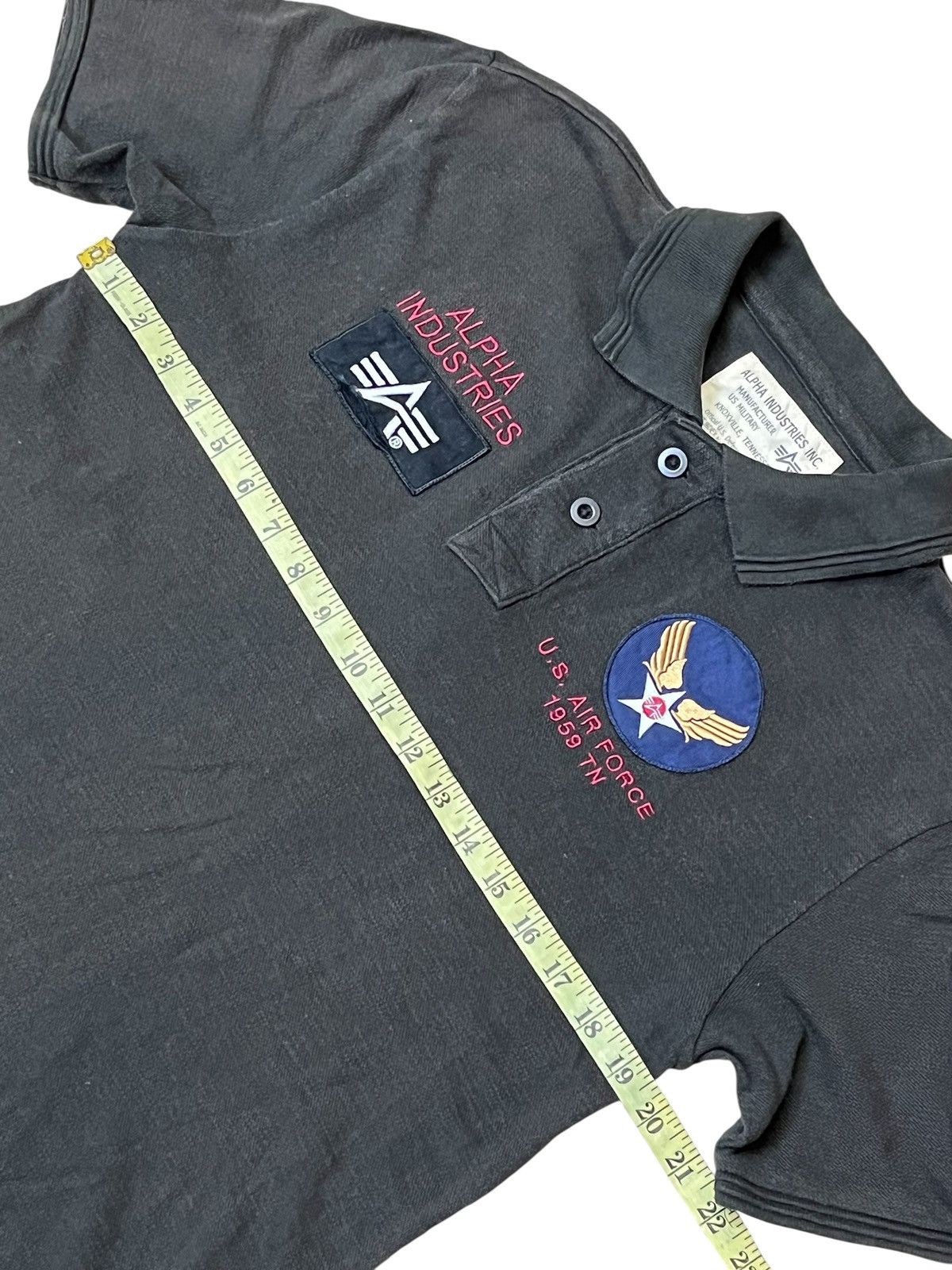 Alpha Industries Army🔥Vintage ALPHA INDUSTRIES u.s air force polo shirts Size US M / EU 48-50 / 2 - 12 Thumbnail