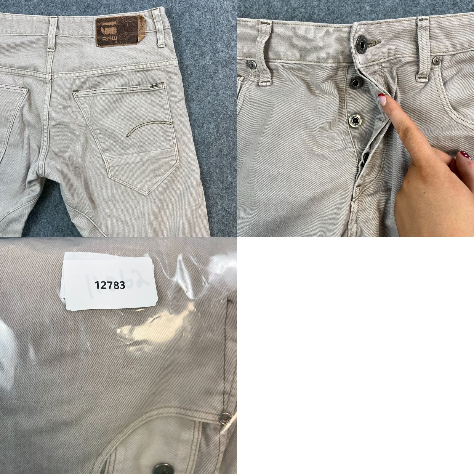 G-Star G Star Mens Jeans Tapered Arc Twisted 31 32 Stone Grey 100% Cotton Button Fly Denim Regular Fit 5-Pocket Mens Jeans Footwear? Size US 31 - 9 Thumbnail