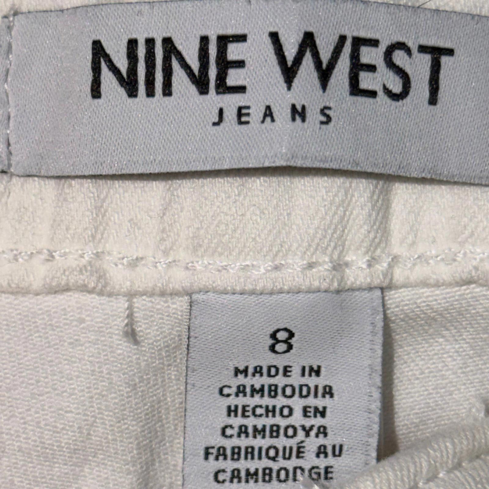 Nine West Nine West Women's White Gramercy Crop Jeans Size 8 NWT Size 30" / US 8 / IT 44 - 6 Thumbnail