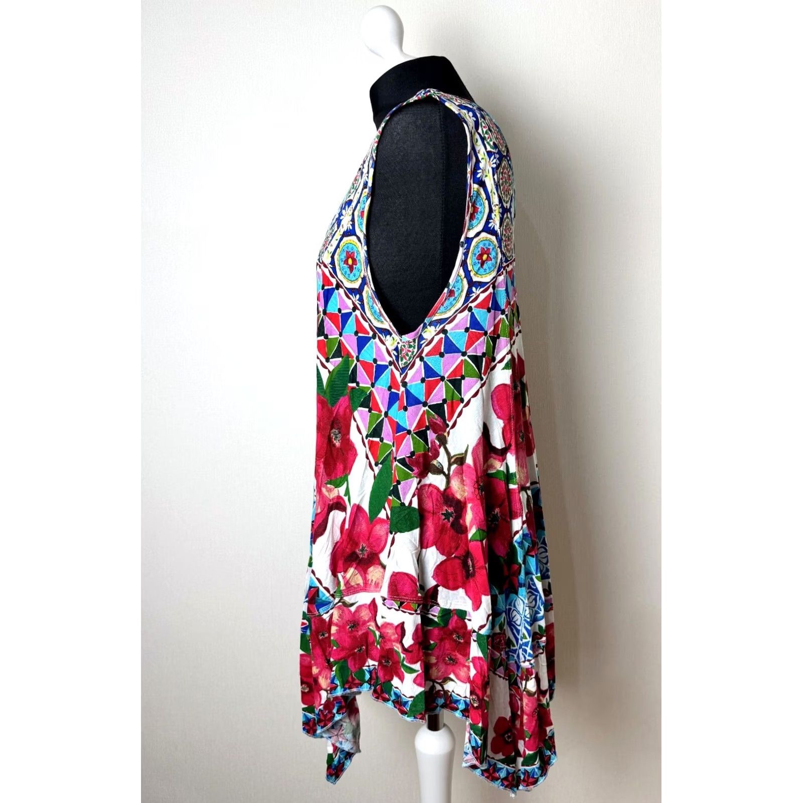 Desigual Desigual Womens Shirt Tunic XL Multicoloured Tunic Dress Length 84 cm Armpit to Armpit 50 cm Womens XL Desigual Shirt Tunic Multicoloured Size XL / US 12-14 / IT 48-50 - 3 Thumbnail