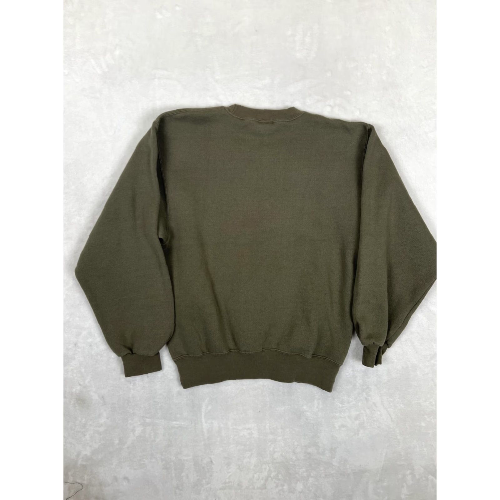 Soffe VINTAGE USMC Sweatshirt Mens Small Green Crewneck Fleece Made USA Military Size US S / EU 44-46 / 1 - 6 Thumbnail