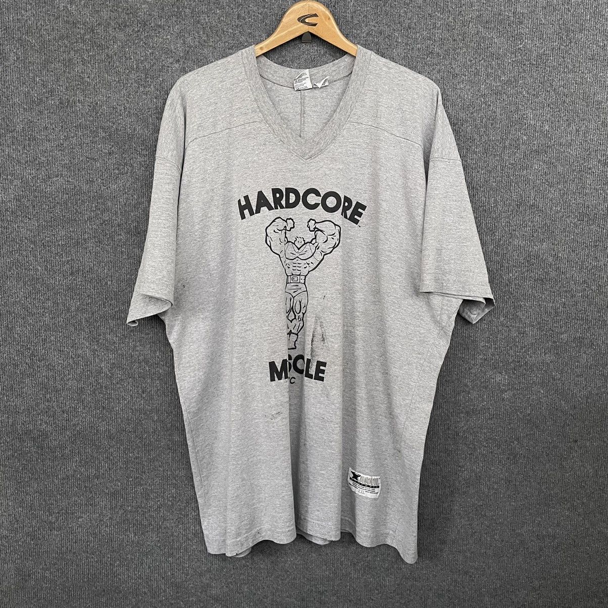 Vintage Vintage 1990s Hardcore Muscle NYC Anvil Athletic T Shirt Size US XXL / EU 58 / 5 - 1 Thumbnail