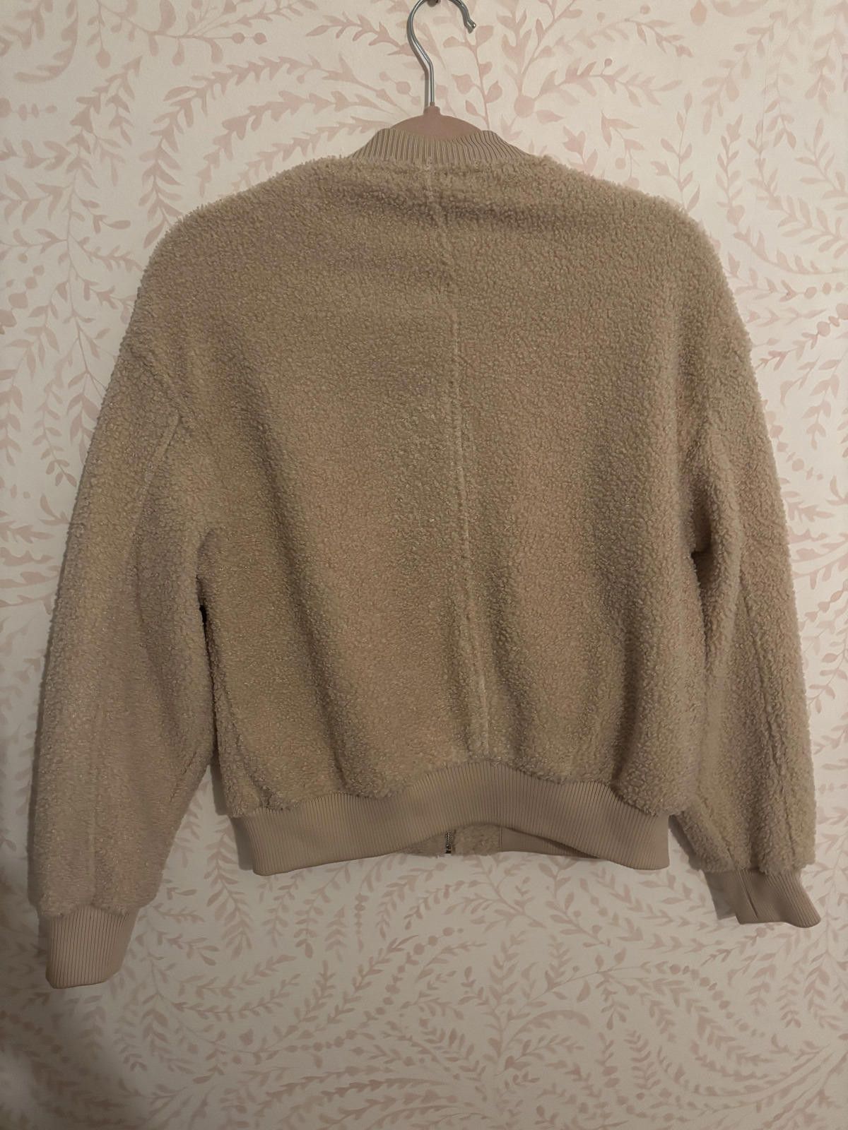 Designer Avec Les Filles Soft Sherpa Zip-Up Bomber Jacket X Size XS / US 0-2 / IT 36-38 - 6 Thumbnail