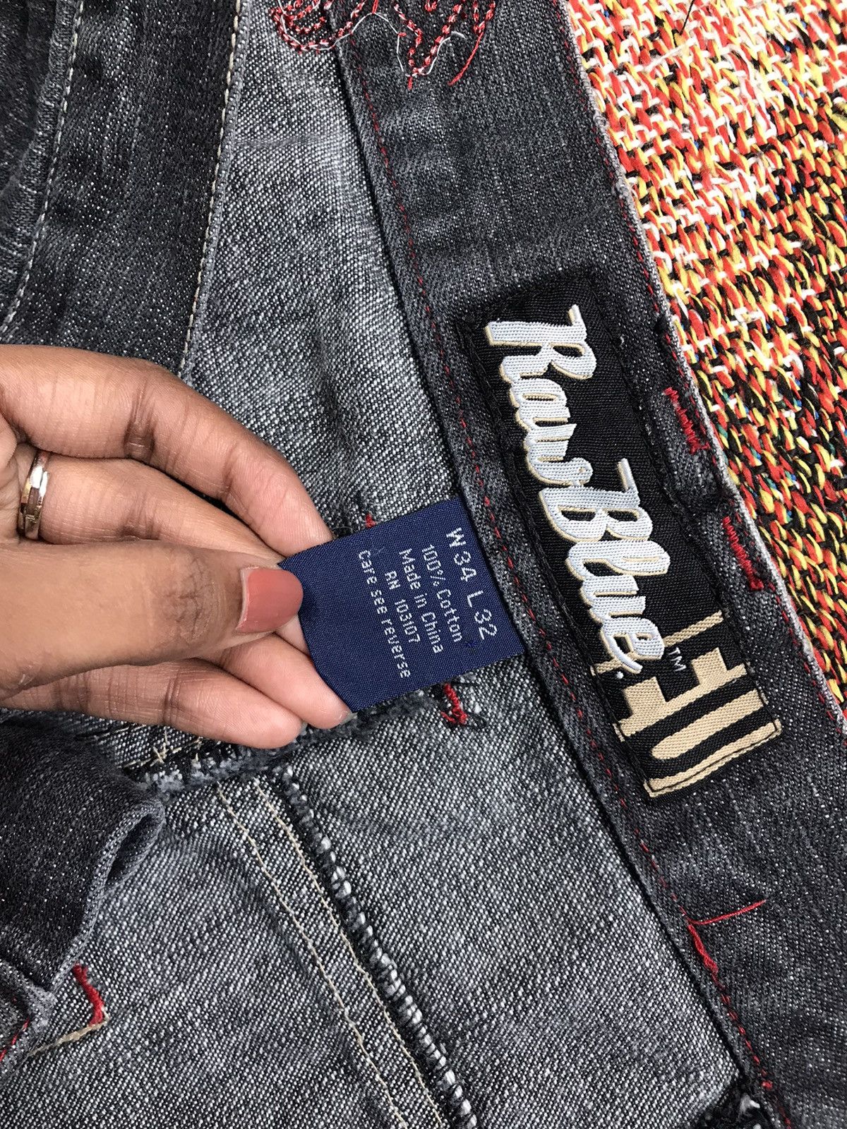 Other Vintage rawblue SpellOut embroidered denim Size US 36 / EU 52 - 7 Thumbnail