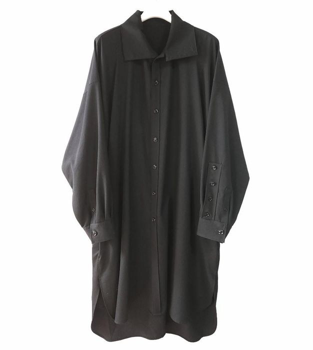 Yohji Yamamoto POUR HOMME 17aw wool gabardine long shirts | Grailed