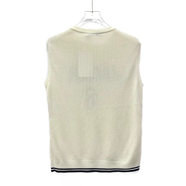 Dior Dior Beige logo letter inlaid cotton round-neck sleeveless Size XXS / US 00 / IT 34 - 2 Thumbnail