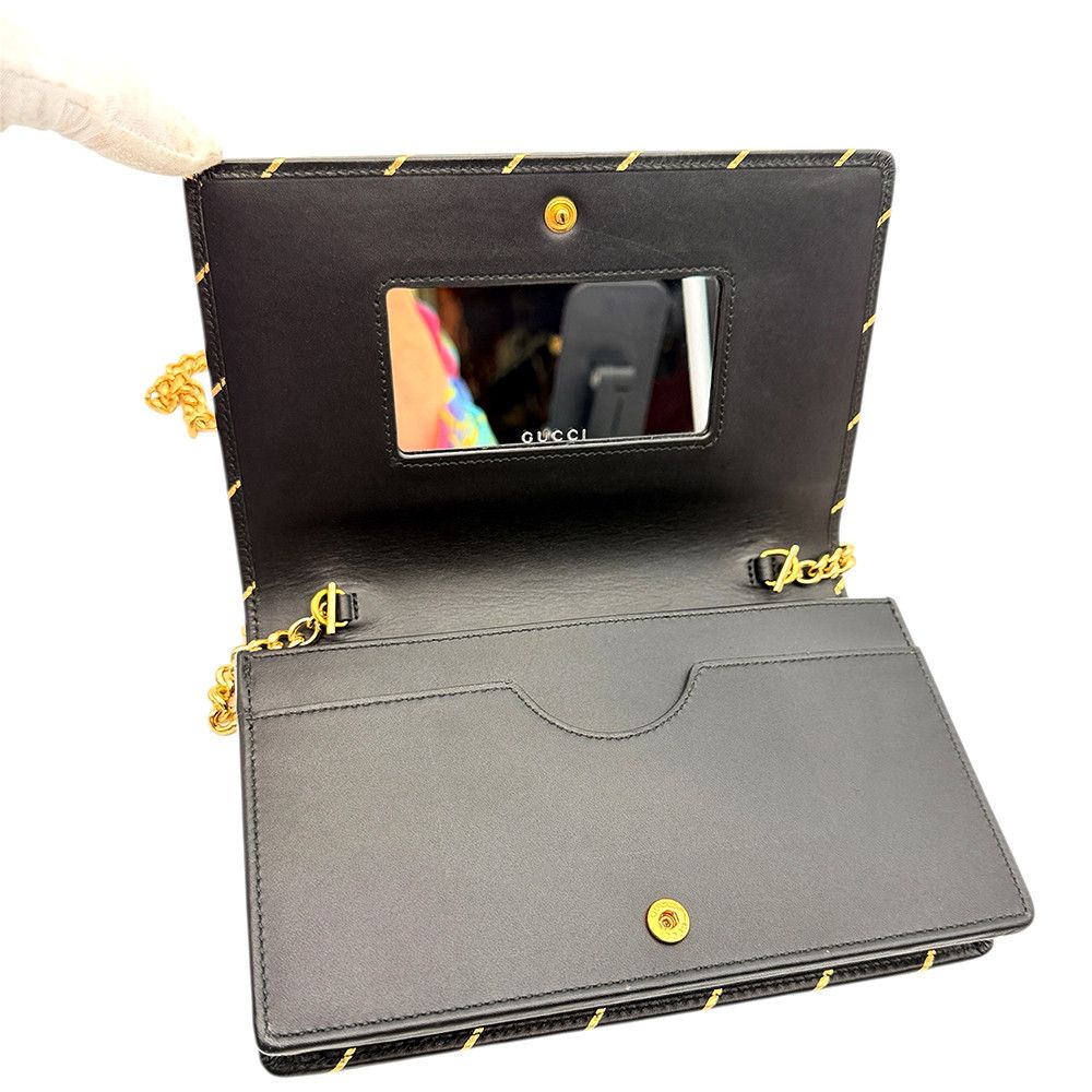 Gucci Gucci Women's Black and Gold Wallet-Purses Size ONE SIZE - 4 Thumbnail