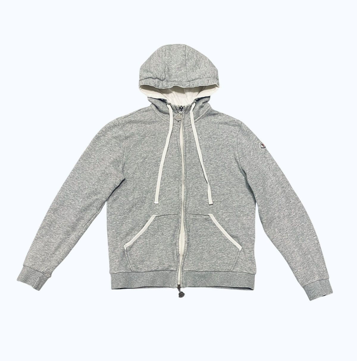 Moncler Moncler Zip Hoodie Grey Zip Up With Logo Size L / US 10 / IT 46 - 1 Thumbnail