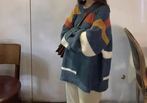Vintage Korean style lazy style loose casual sweater Size M / US 6-8 / IT 42-44 - 1 Thumbnail